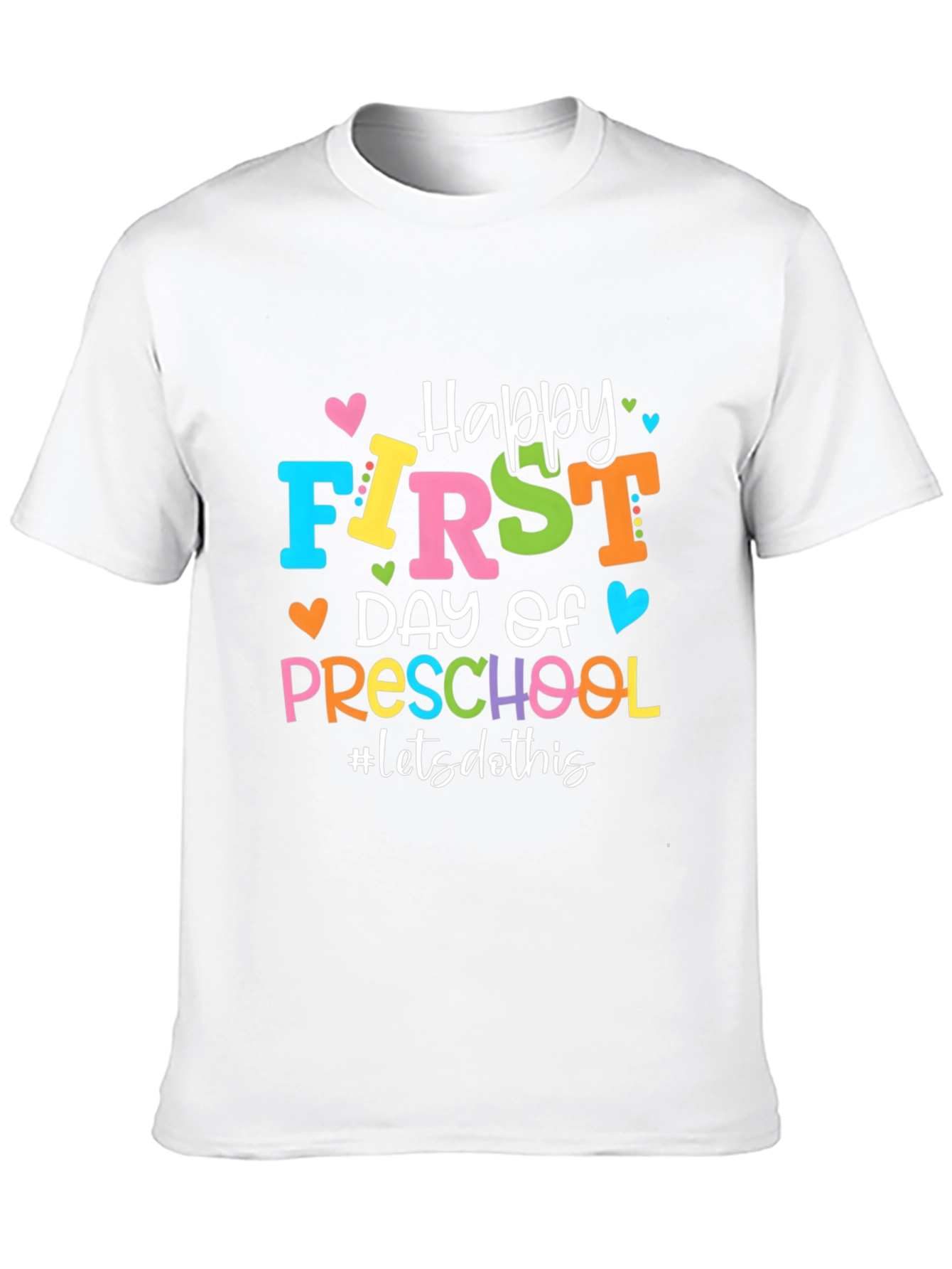 Black Happy First Day of Preschool T-Shirt view 10