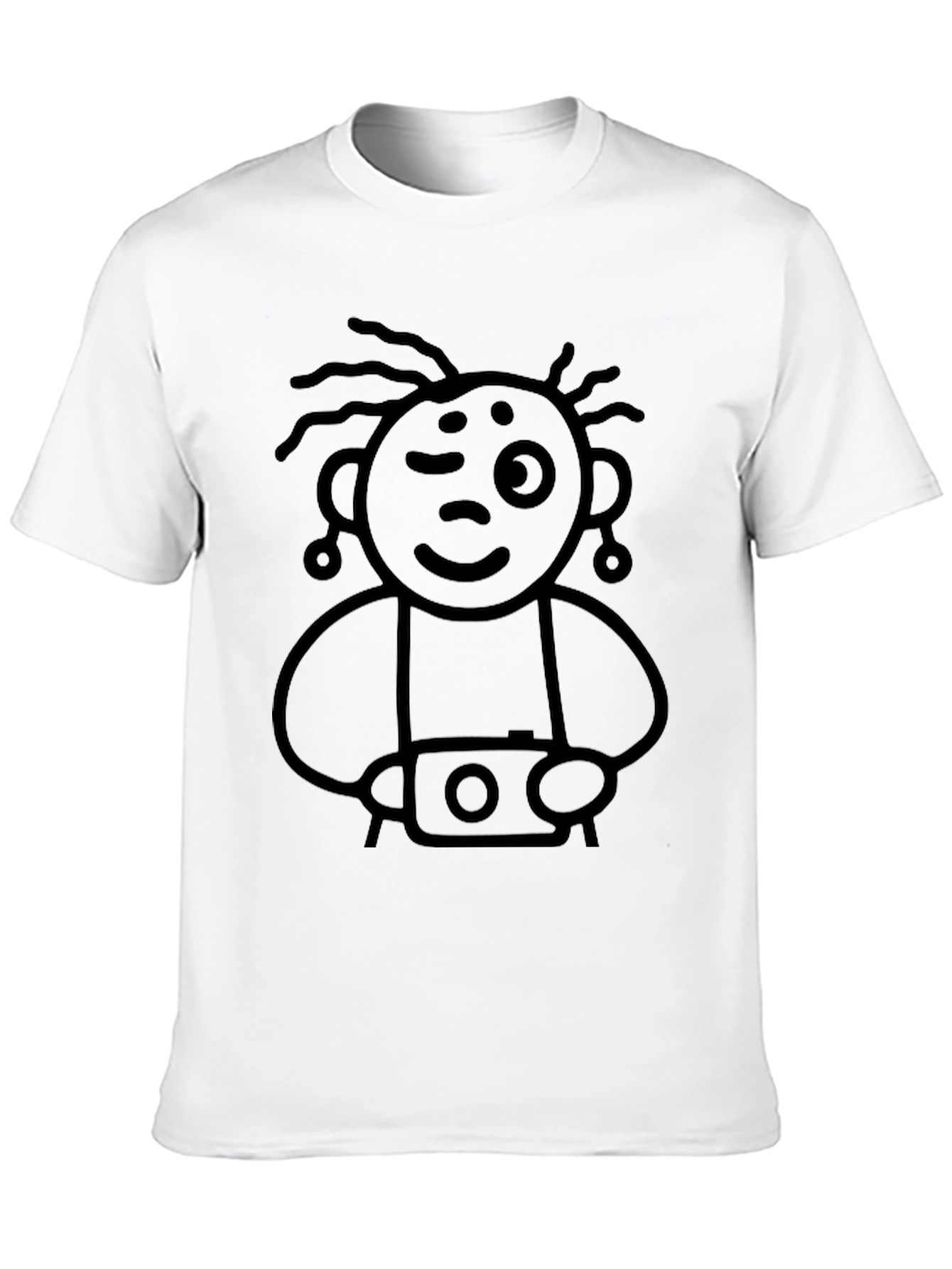 Black Stick Figure Photographer Black T-Shirt view 10