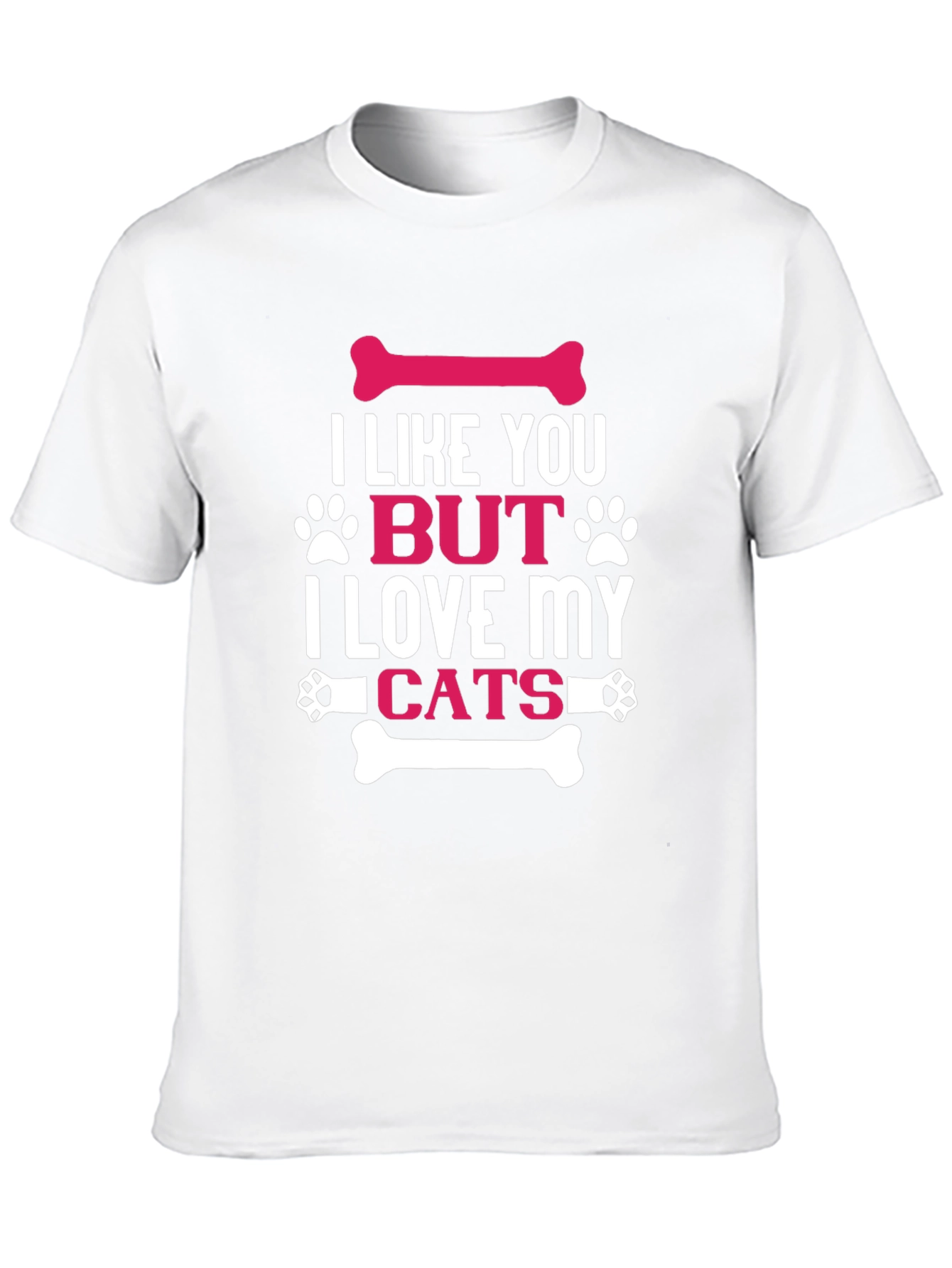 Black I Like You But I Love My Cats T-Shirt view 10