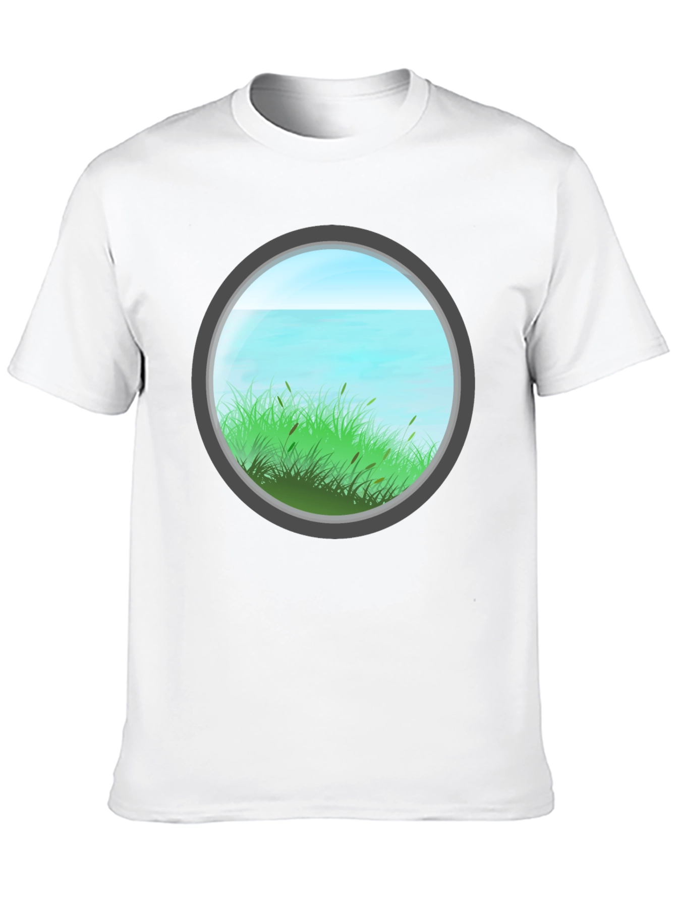 Black Nature View Graphic Tee - Black Cotton Blend view 10