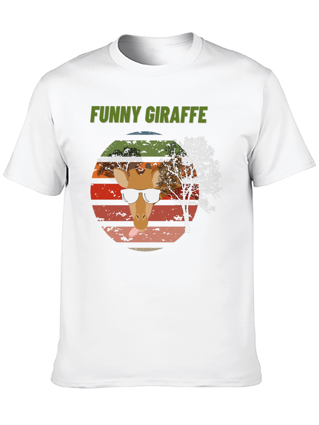 Black Funny Giraffe Graphic Tee - Unique Design view 10