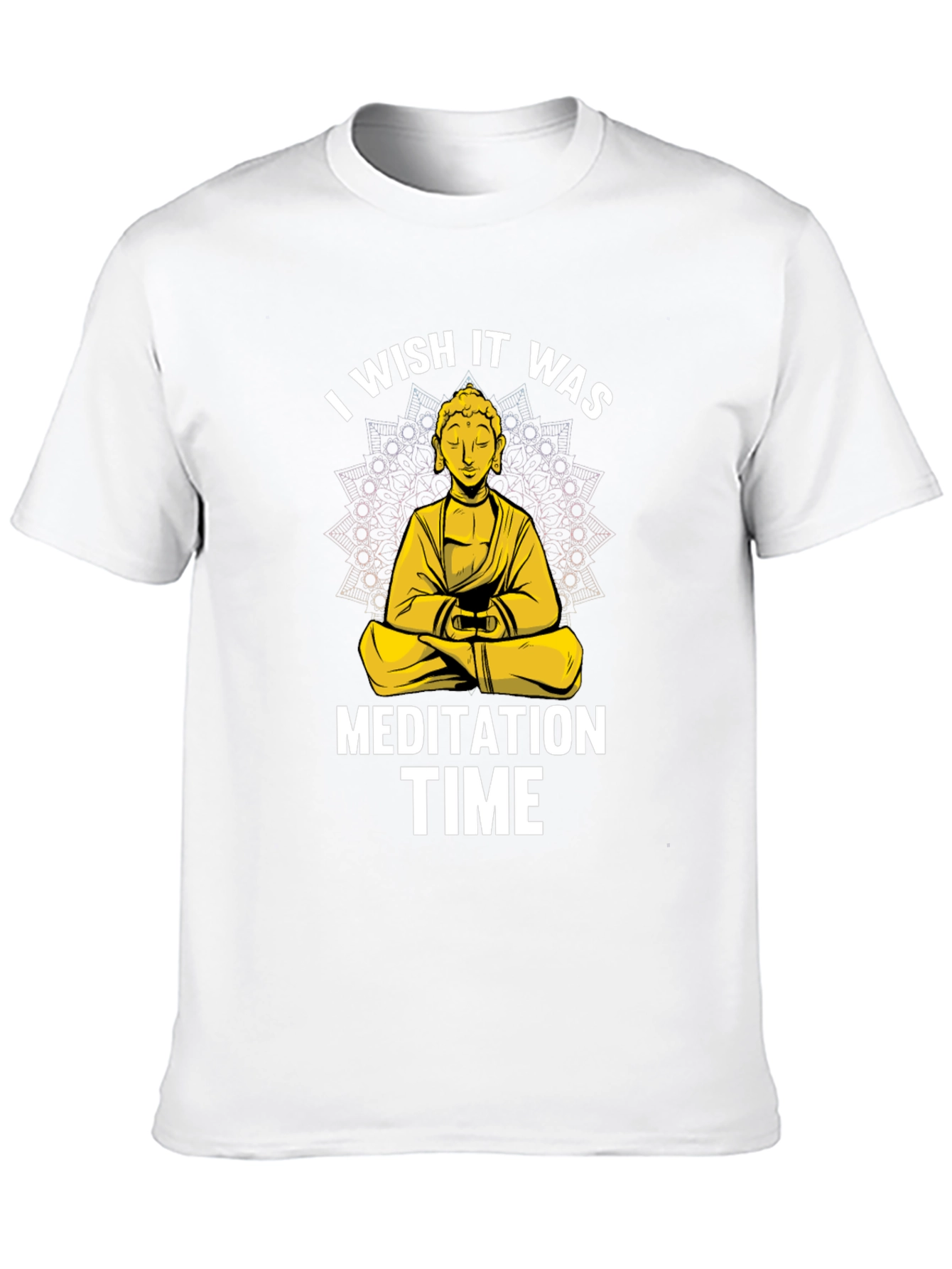 Black Meditation Time Buddha Graphic T-Shirt Relaxed Fit view 10