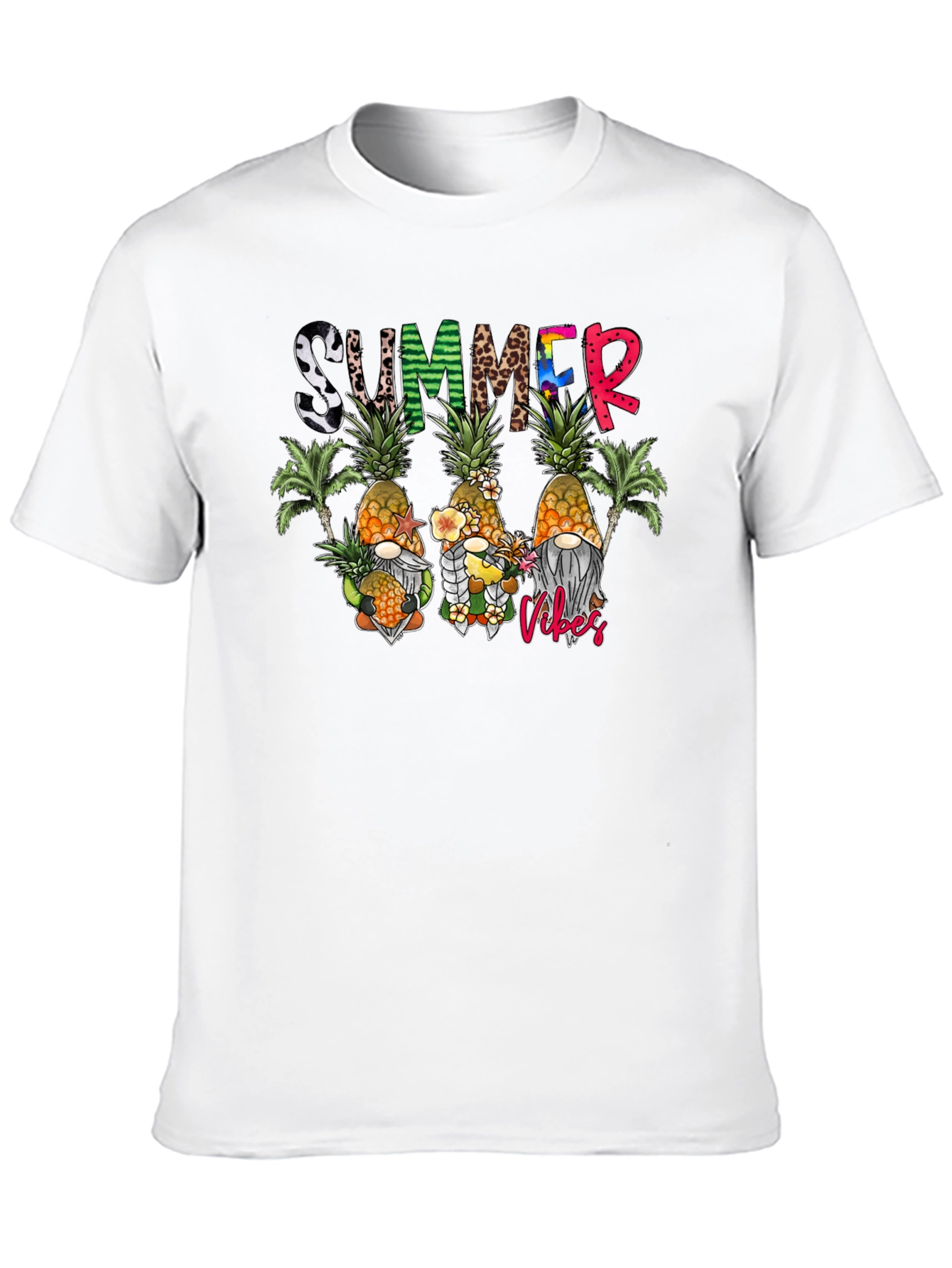 Black Summer Vibes Gnomes T-Shirt view 10