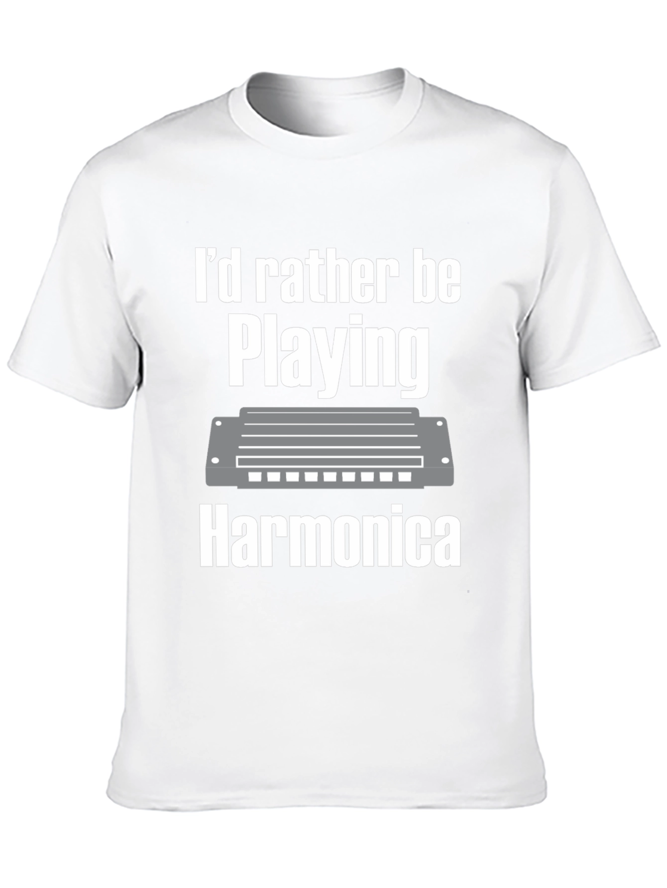 Black Harmonica Player T-Shirt view 10