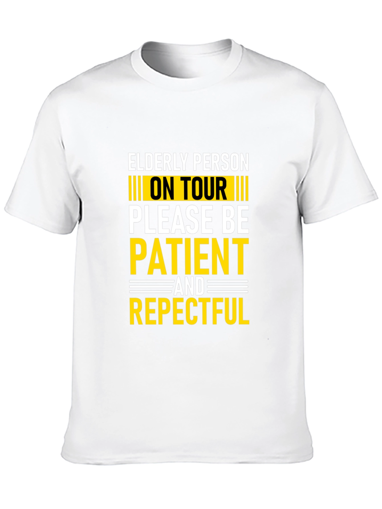 Black Elderly Person On Tour T-Shirt - Be Patient & Respectful view 10