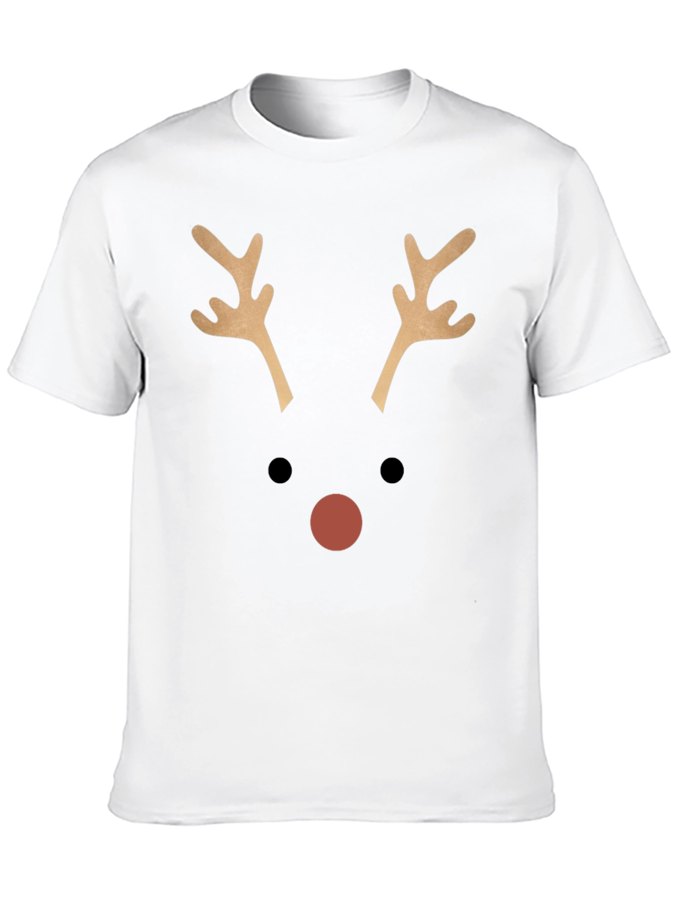 Black Reindeer Face Graphic T-Shirt - Christmas Holiday Tee view 10