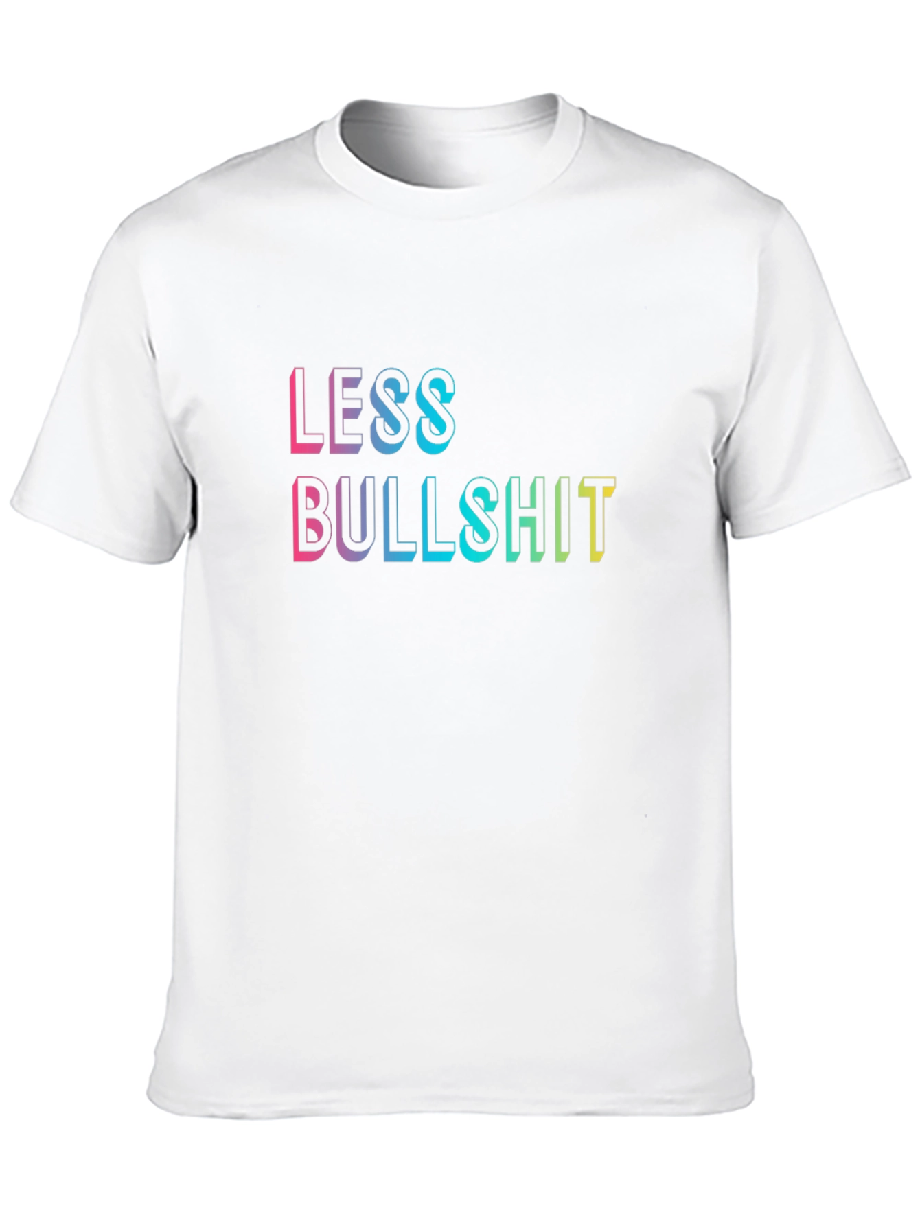 Black Less Bullshit Graphic Tee - Black Casual T-Shirt view 10