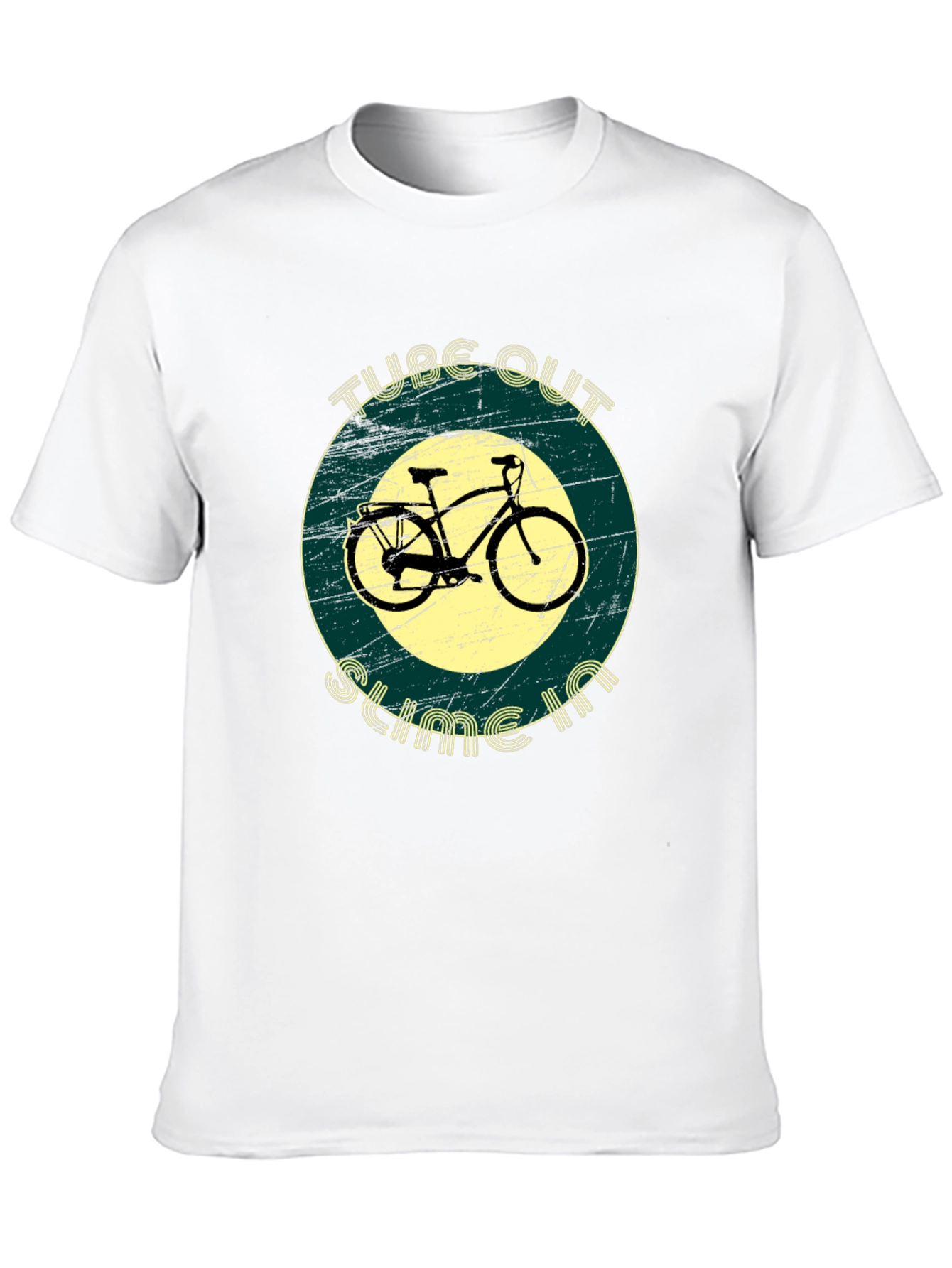 Vintage Bicycle T-Shirt - Tube Out Slime In - Cycling Tee - 10