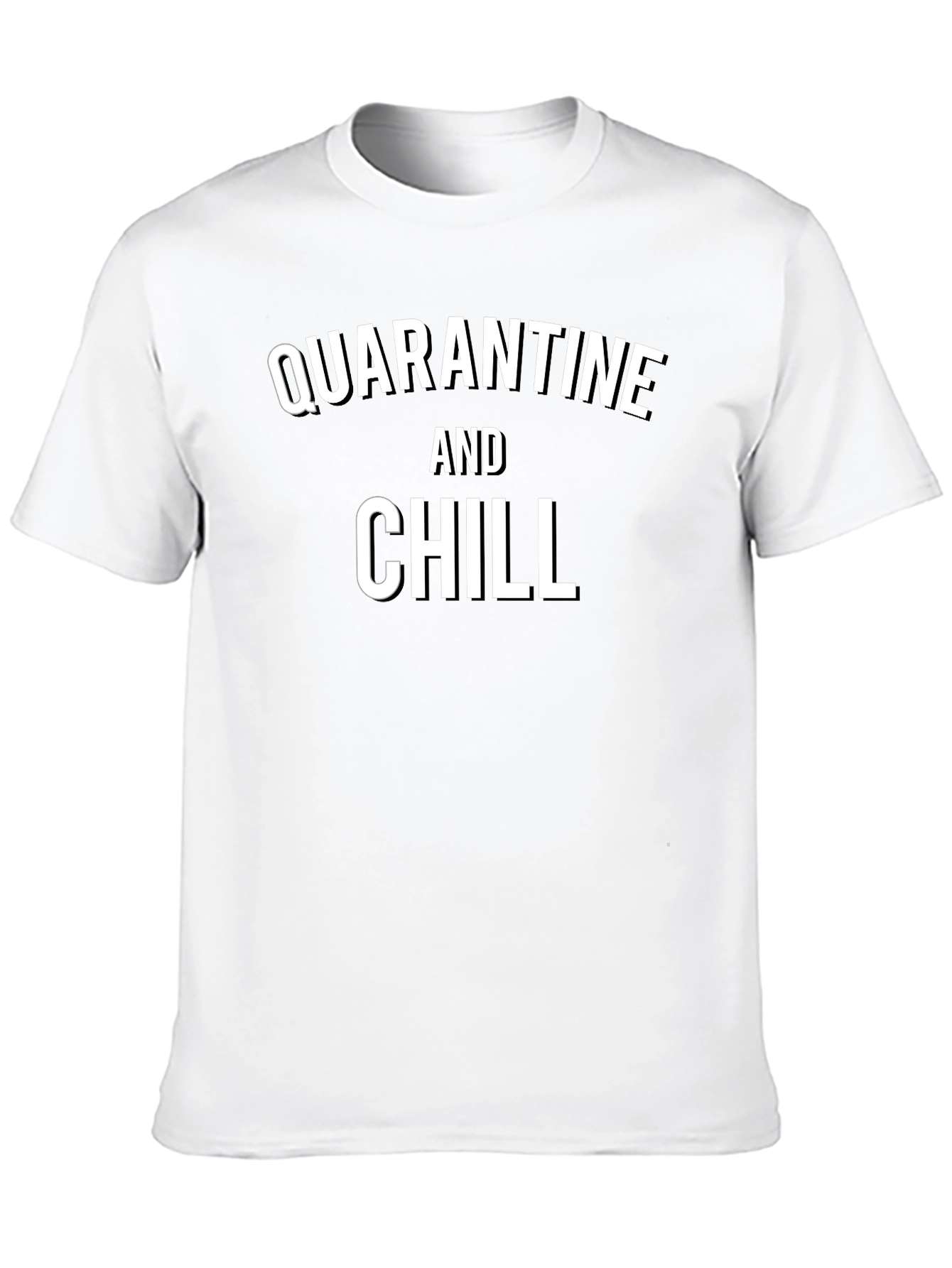 Black Quarantine and Chill Graphic Tee - Black view 10