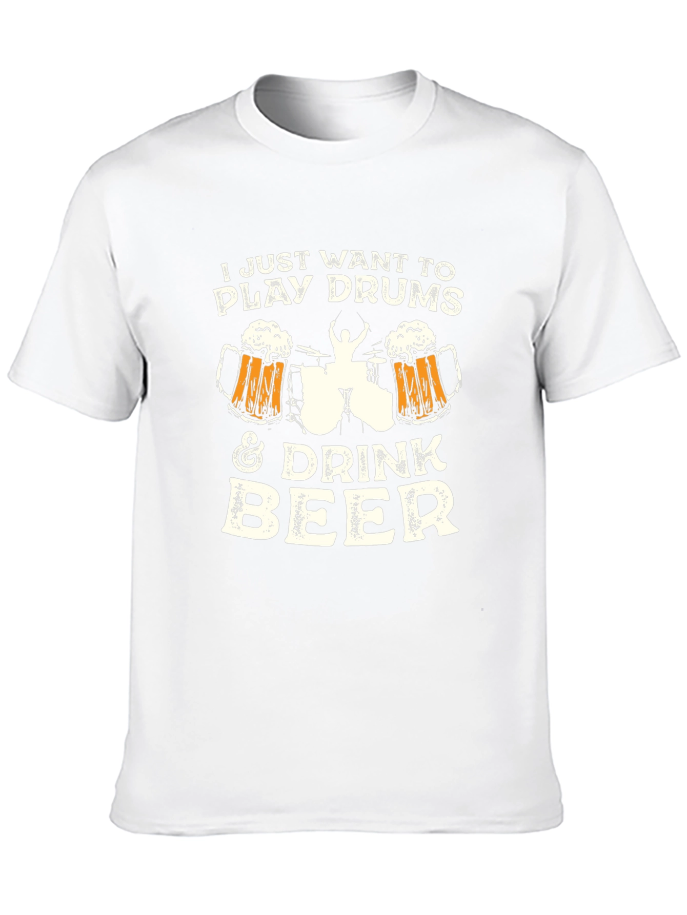 Black Play Drums & Drink Beer Graphic T-Shirt view 10