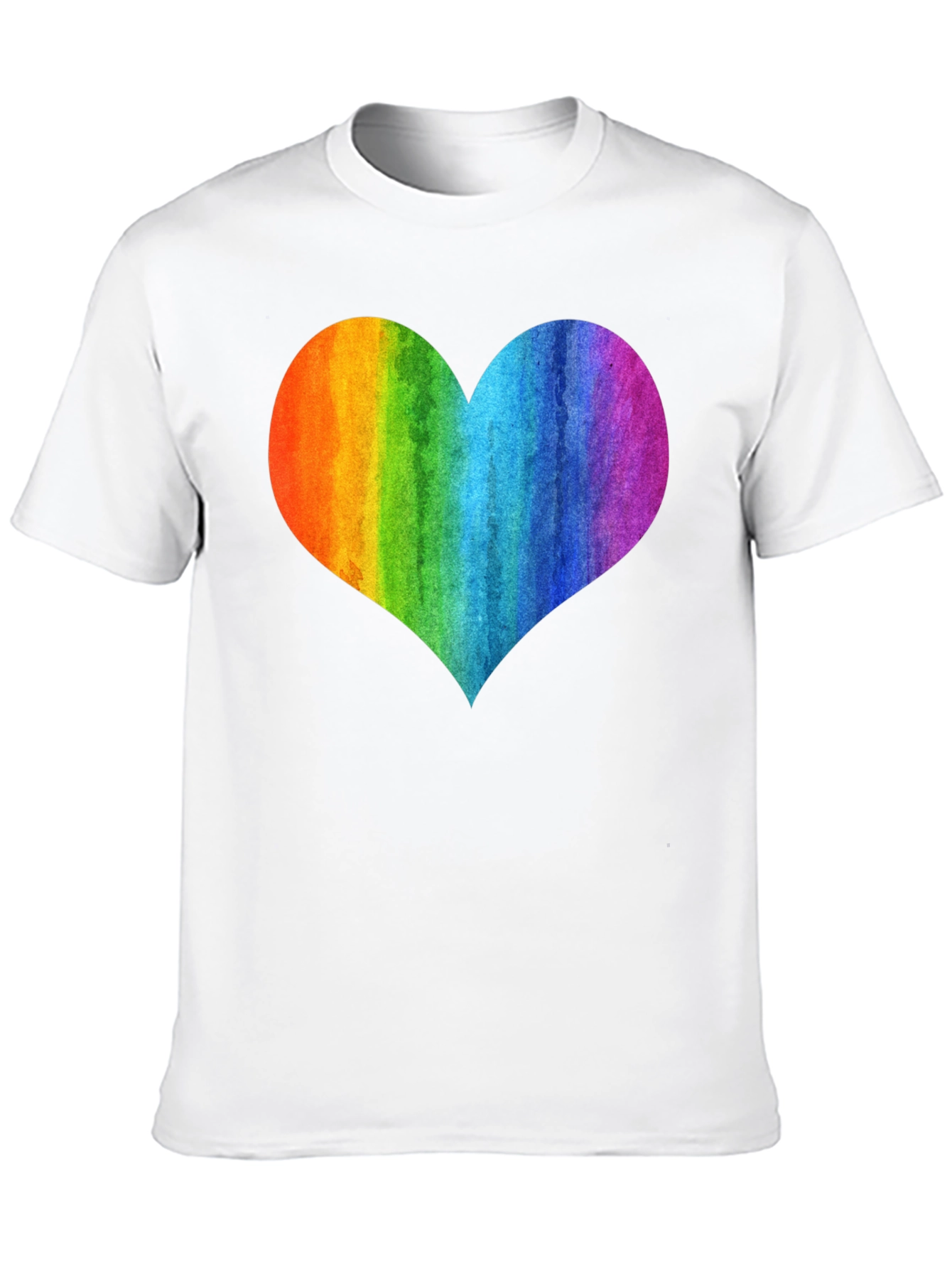 Black Rainbow Heart Graphic Black T-Shirt view 10