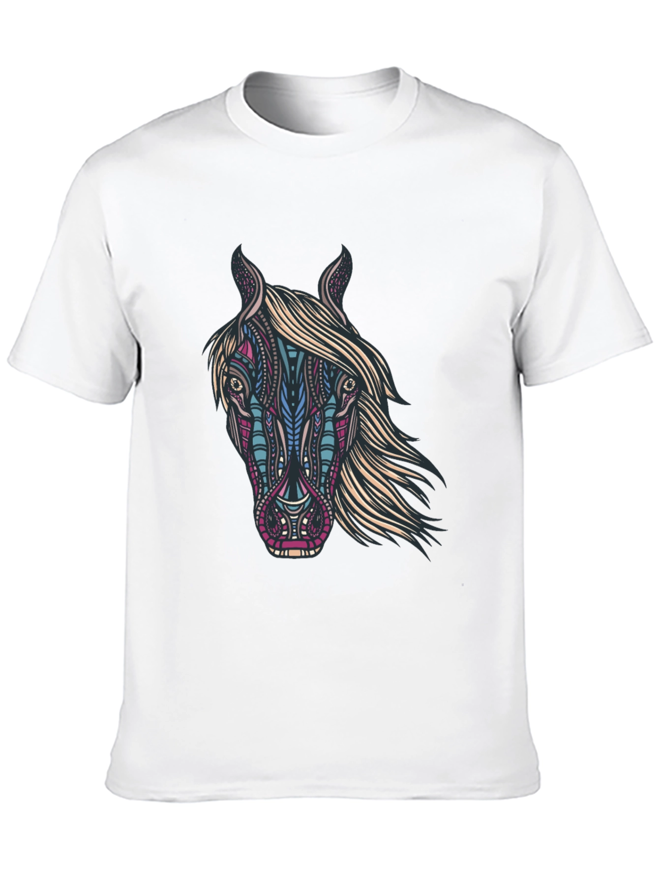 Black Horse Graphic Print Black T-Shirt view 10