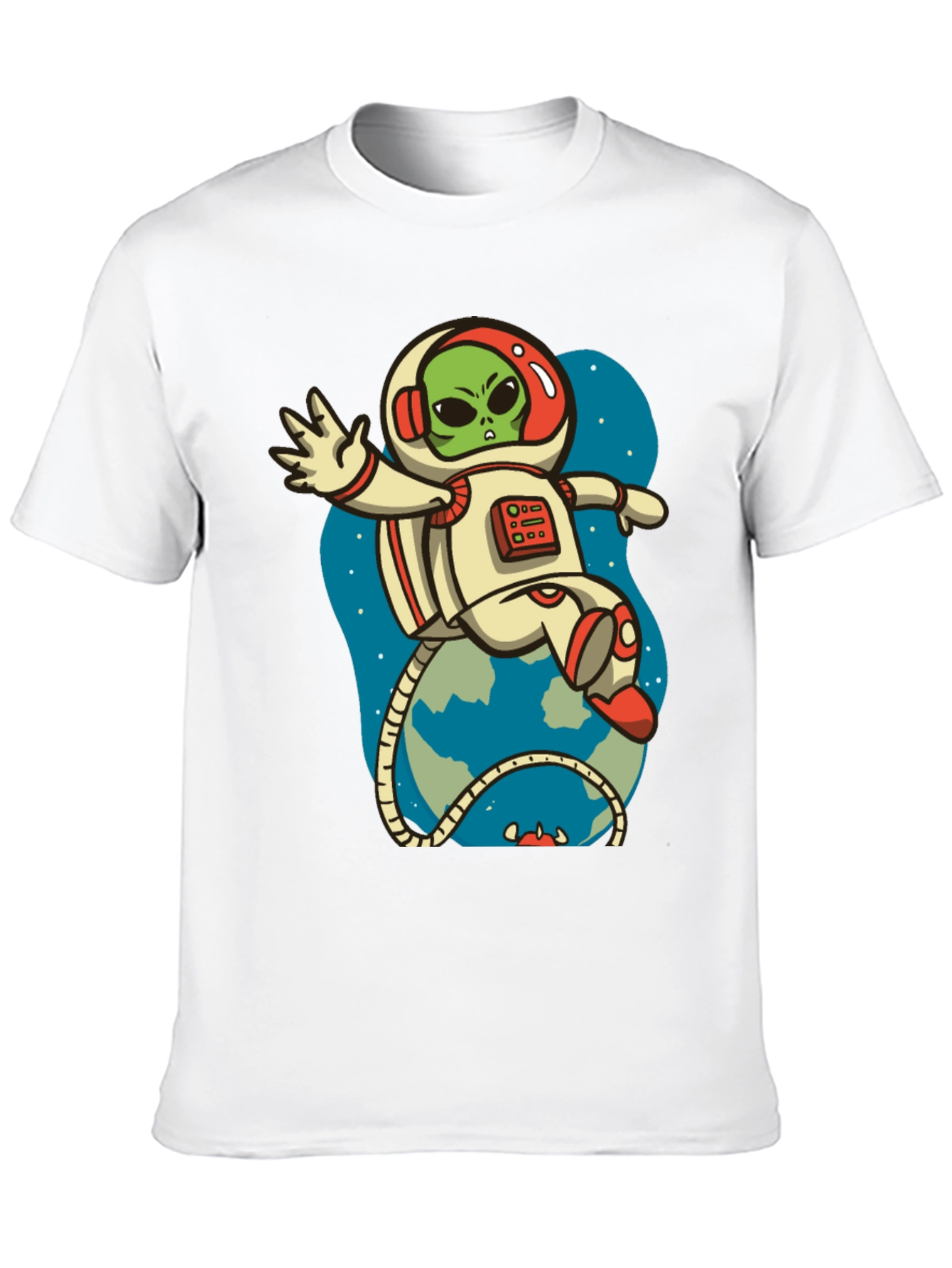 Black Alien Astronaut Graphic Tee view 10