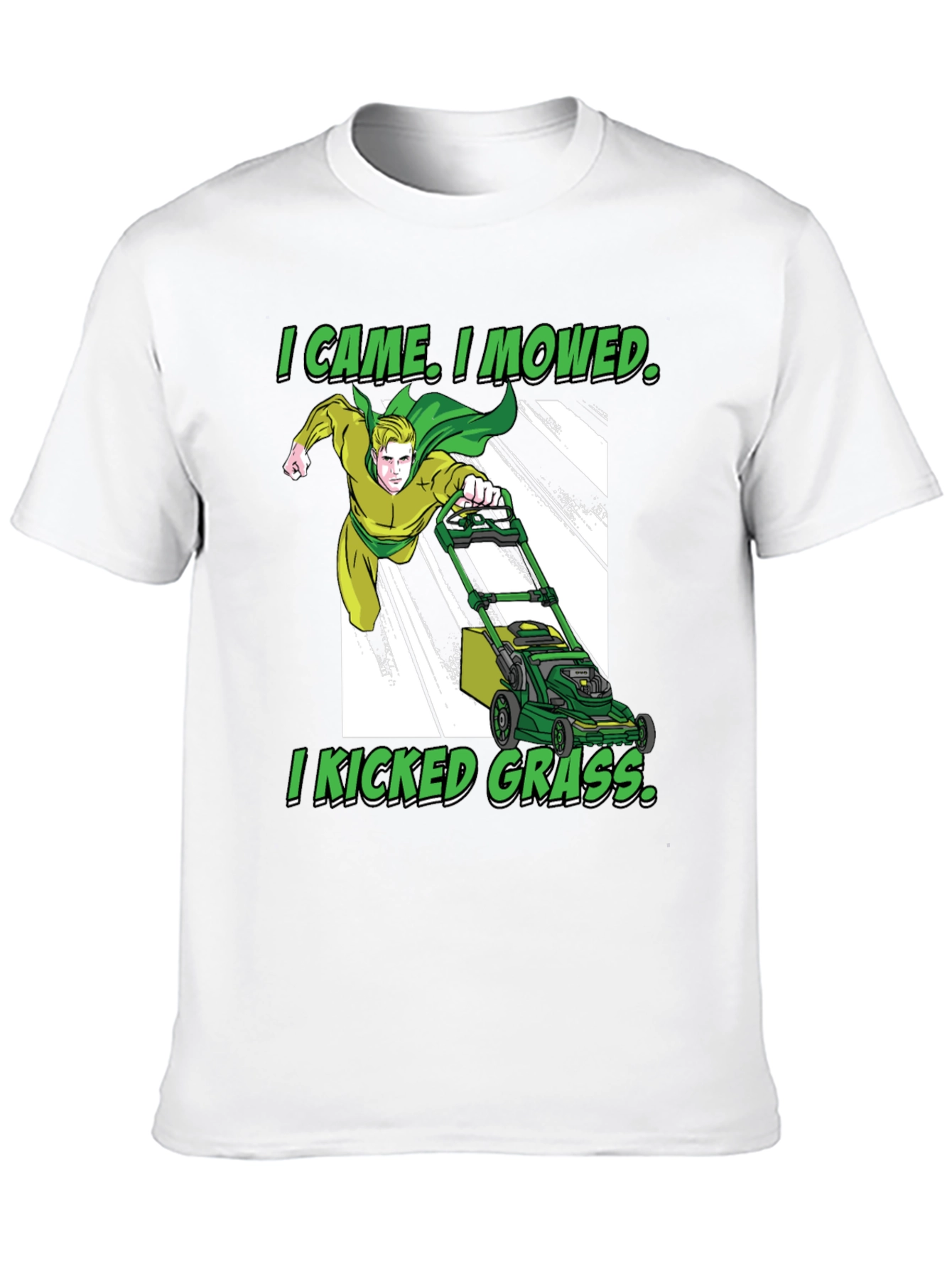 Black I Came I Mowed T-Shirt, Lawn Care Humor view 10