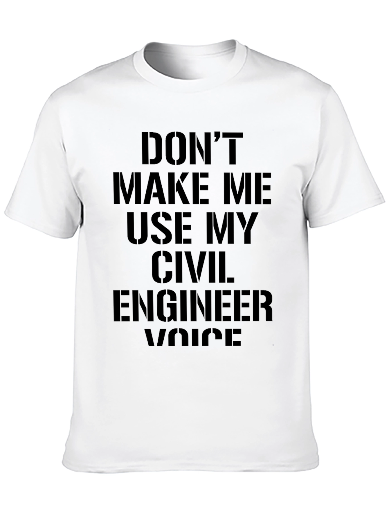 Black Civil Engineer Voice T-Shirt - Funny Tee view 10