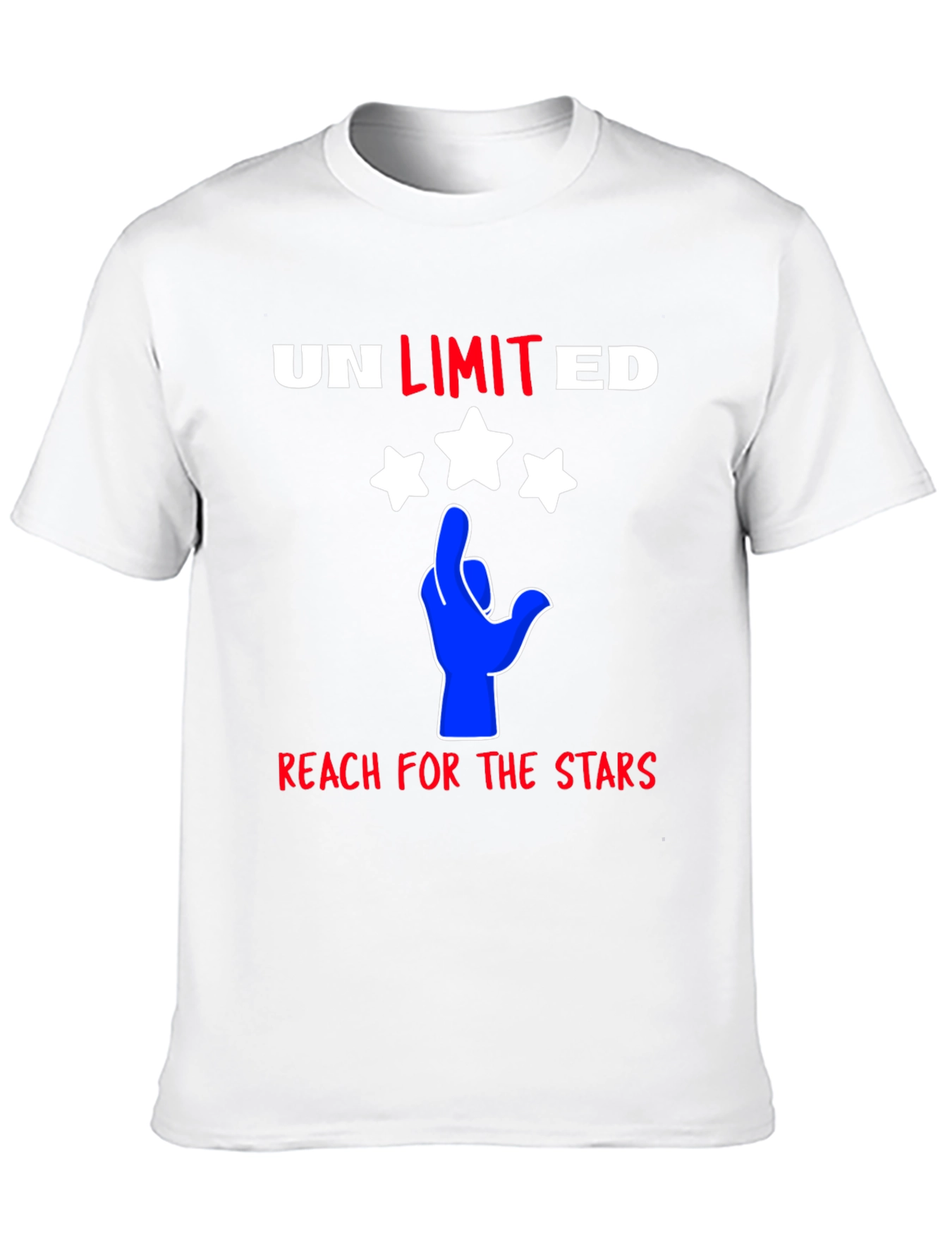Black Unlimited Reach T-Shirt - Patriotic Hand Stars view 10