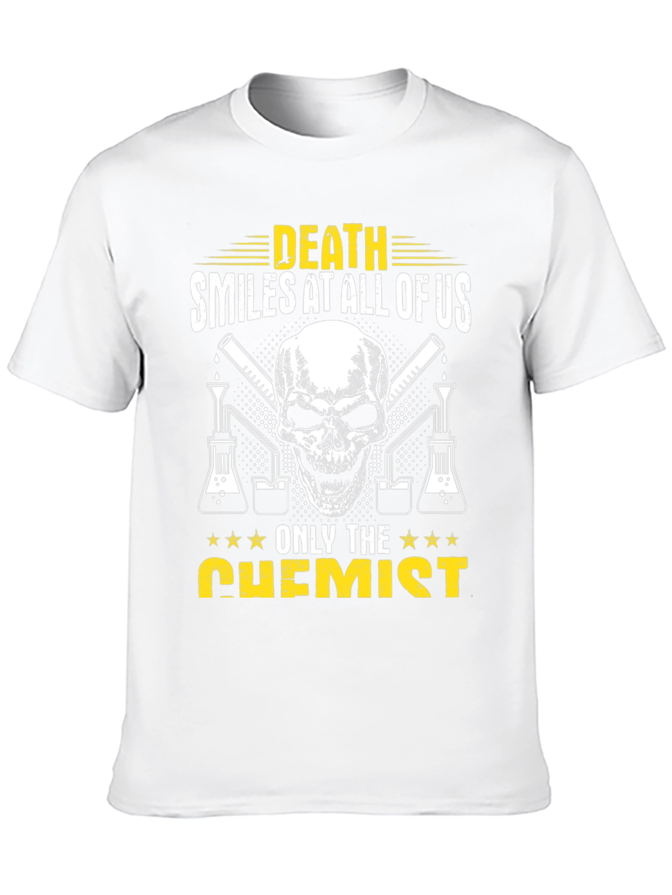 Black Death Smiles at All Of Us Chemist T-Shirt view 10