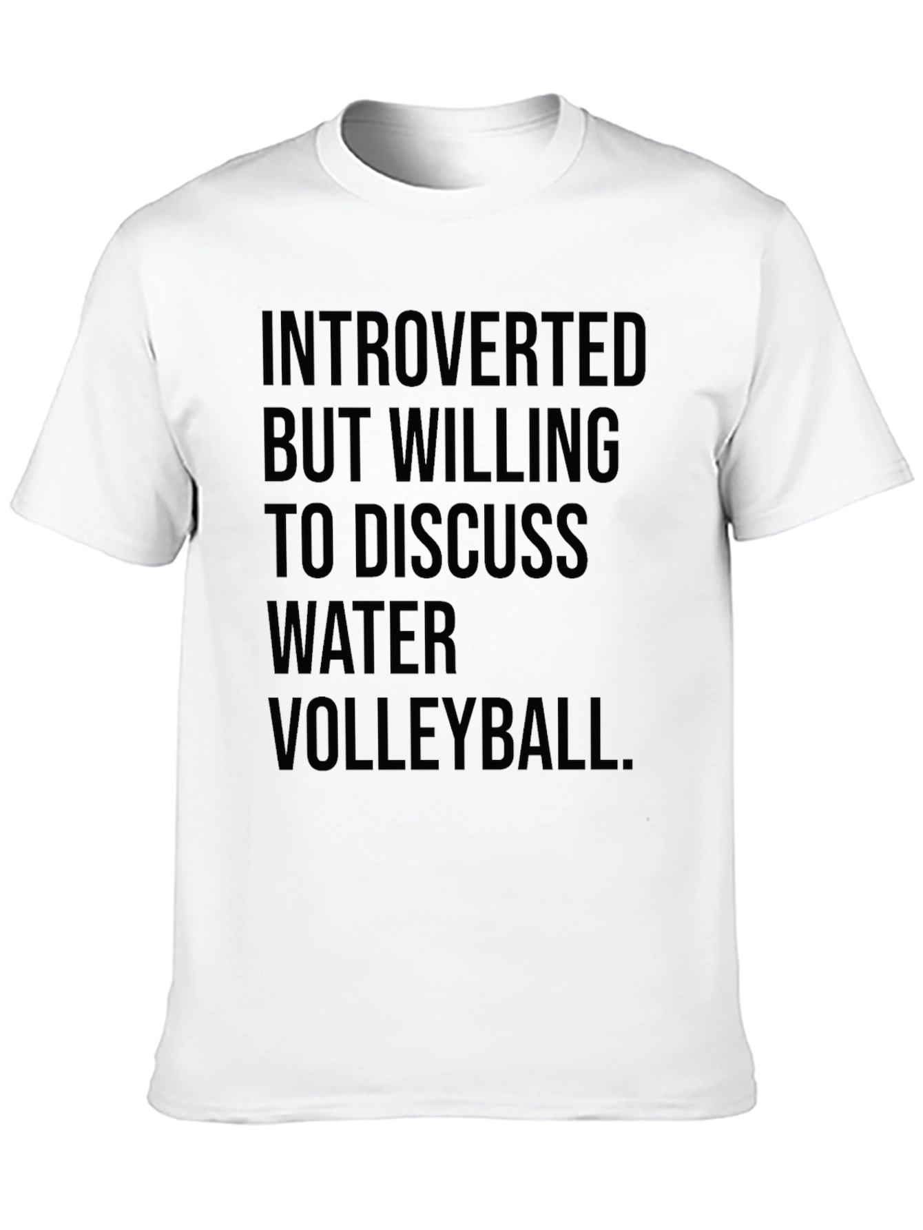 Black Introverted Water Volleyball T-Shirt view 10