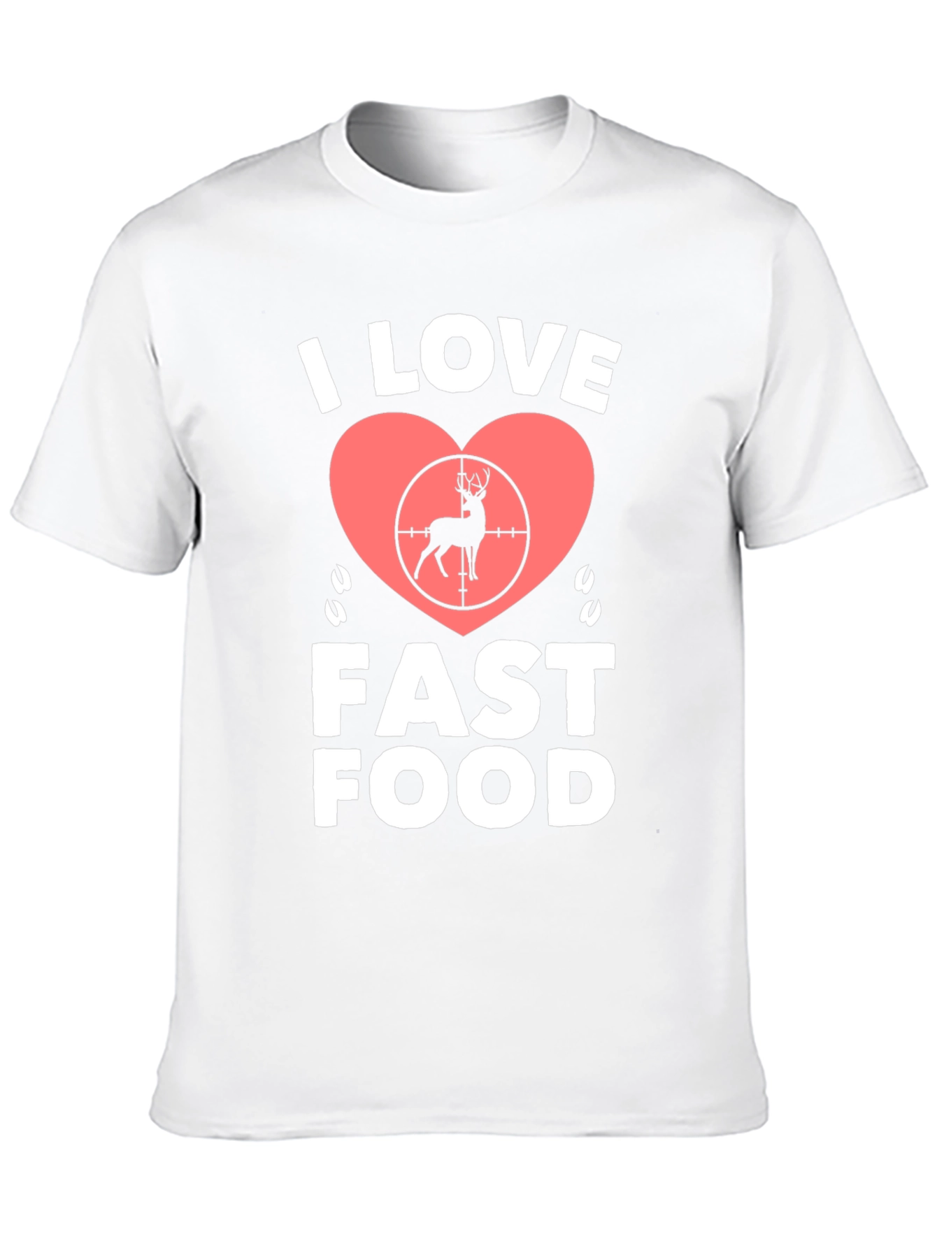 Black I Love Fast Food Deer Hunting T-Shirt view 10