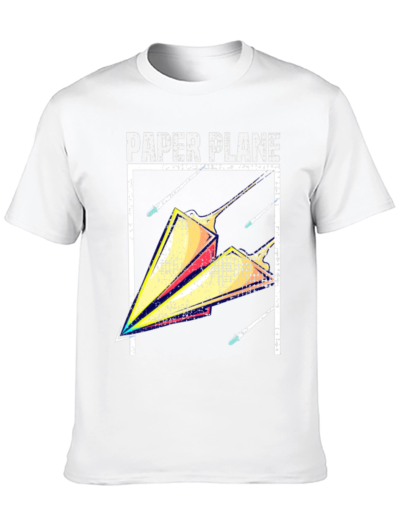 Black Paper Plane Graphic Tee - Modern Casual Style view 10