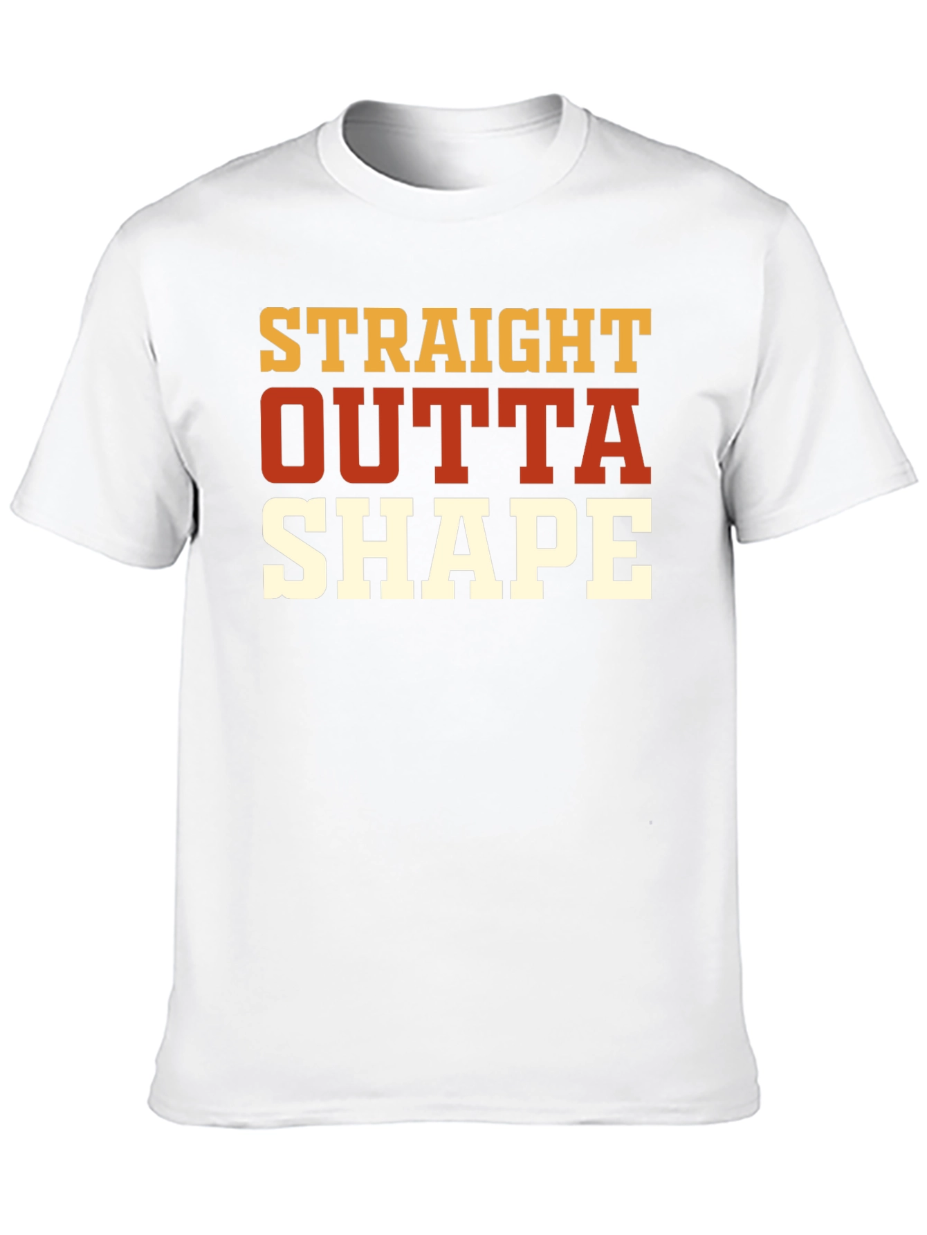 Black Straight Outta Shape Black Graphic T-Shirt view 10