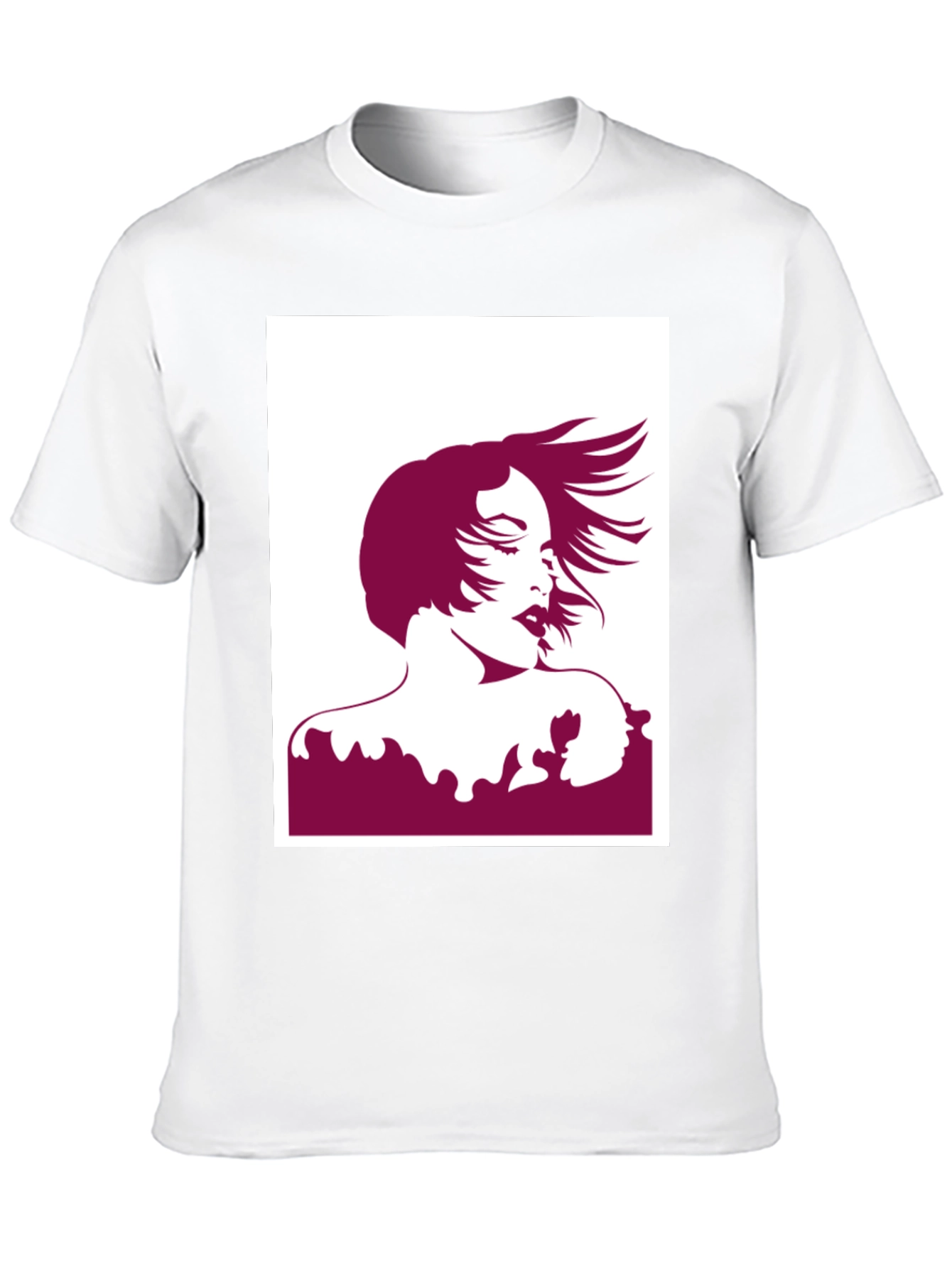 Black Silhouette Graphic Tee - Black Cotton Blend view 10