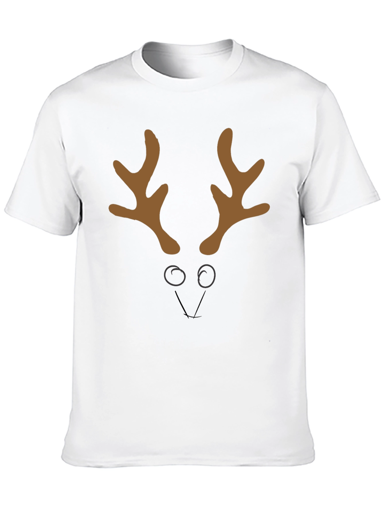 Black Reindeer Face Graphic Tee - Holiday Style view 10