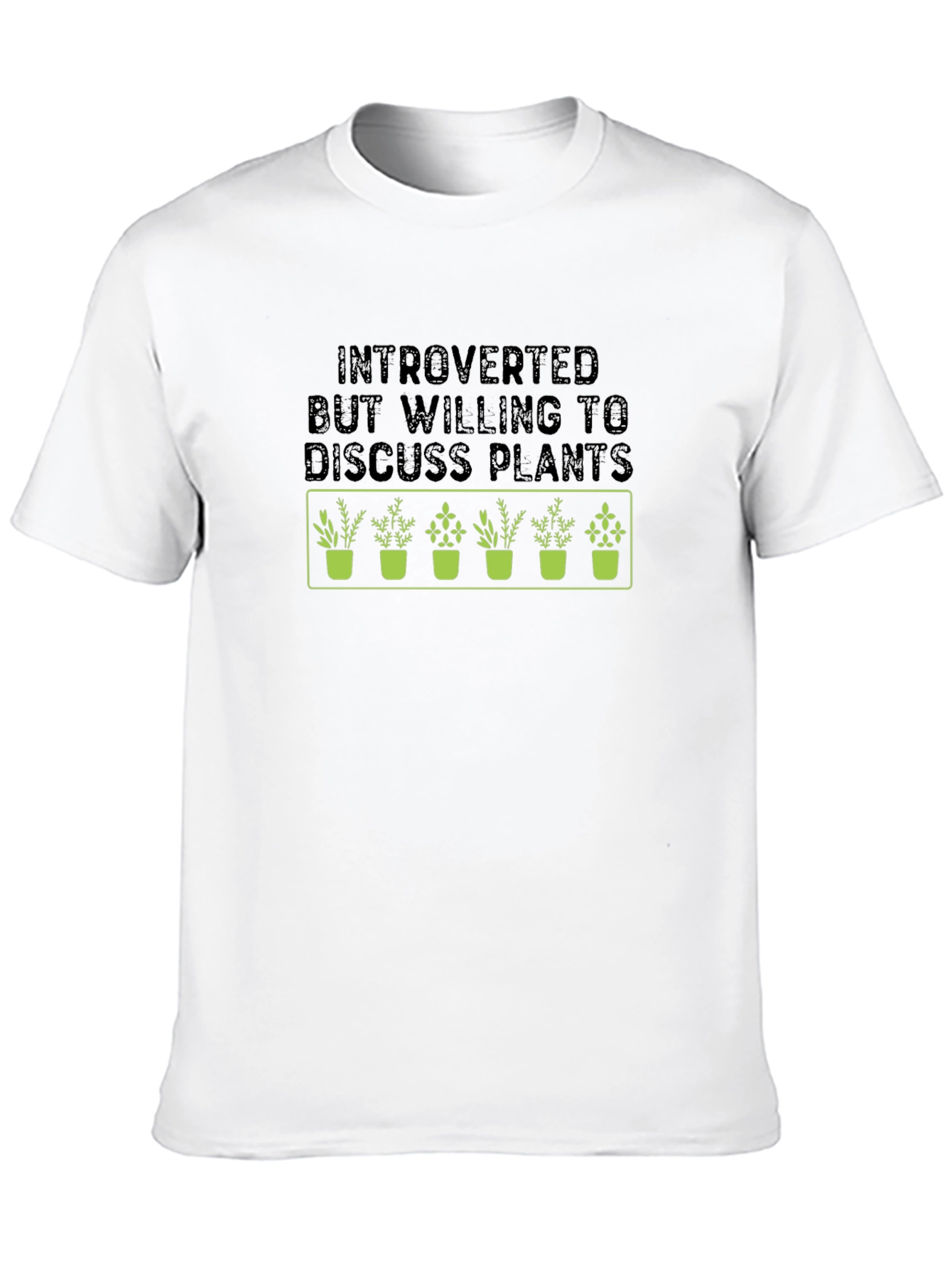 Black Introverted Plants Graphic Tee view 10