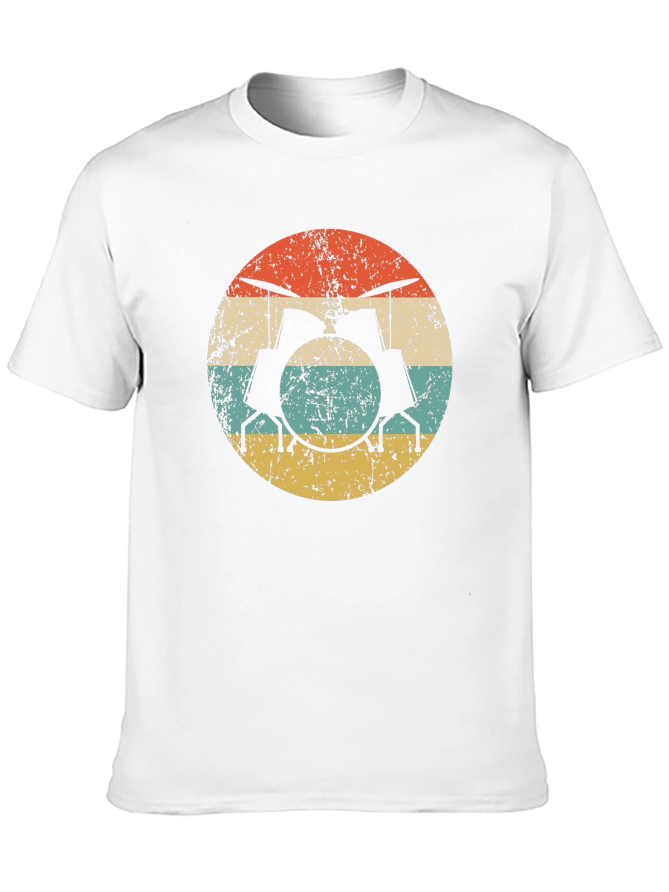 Black Vintage Drum Set Graphic Tee - Black view 10