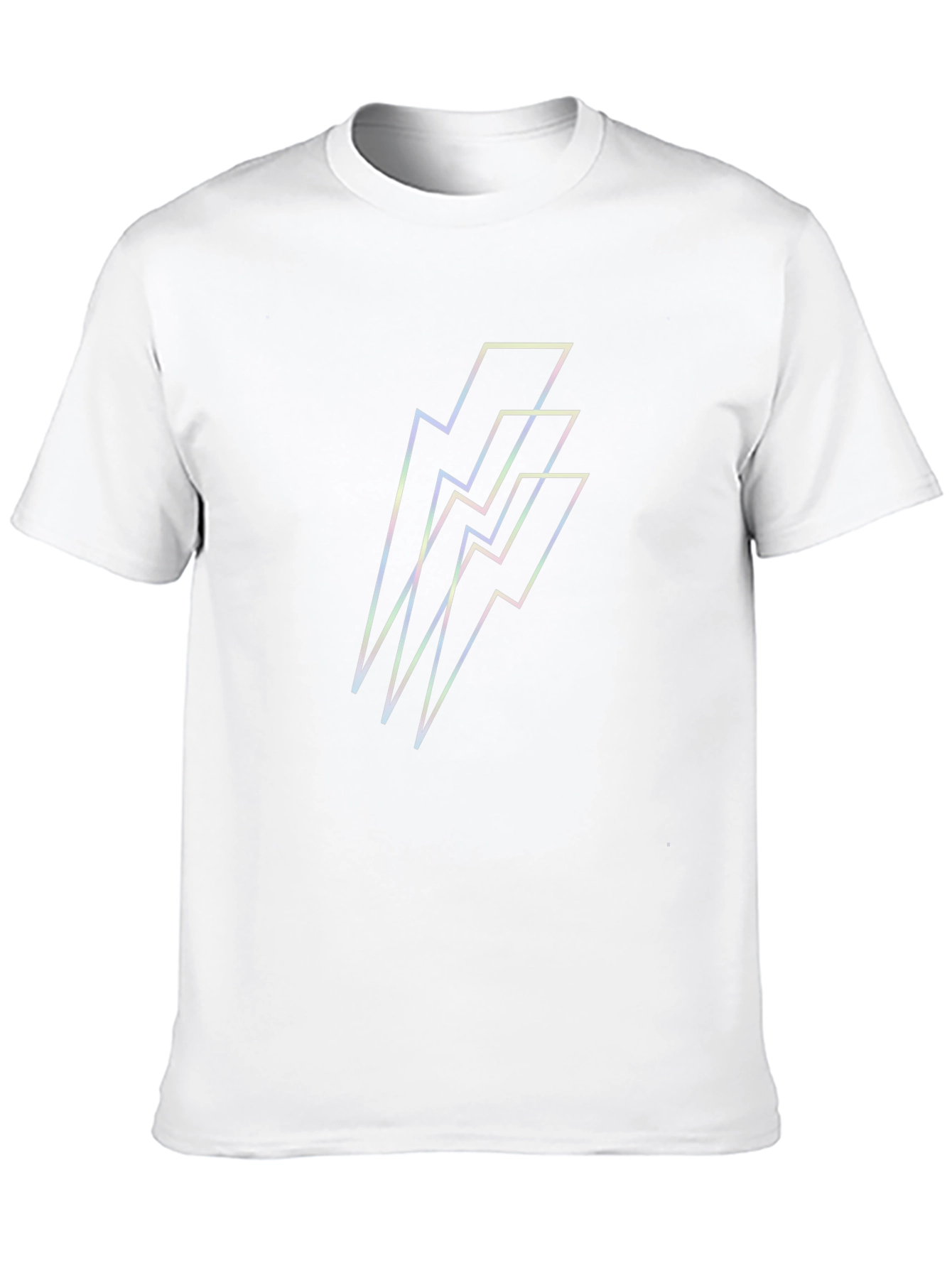 Black Lightning Bolt Graphic Black T-Shirt view 10