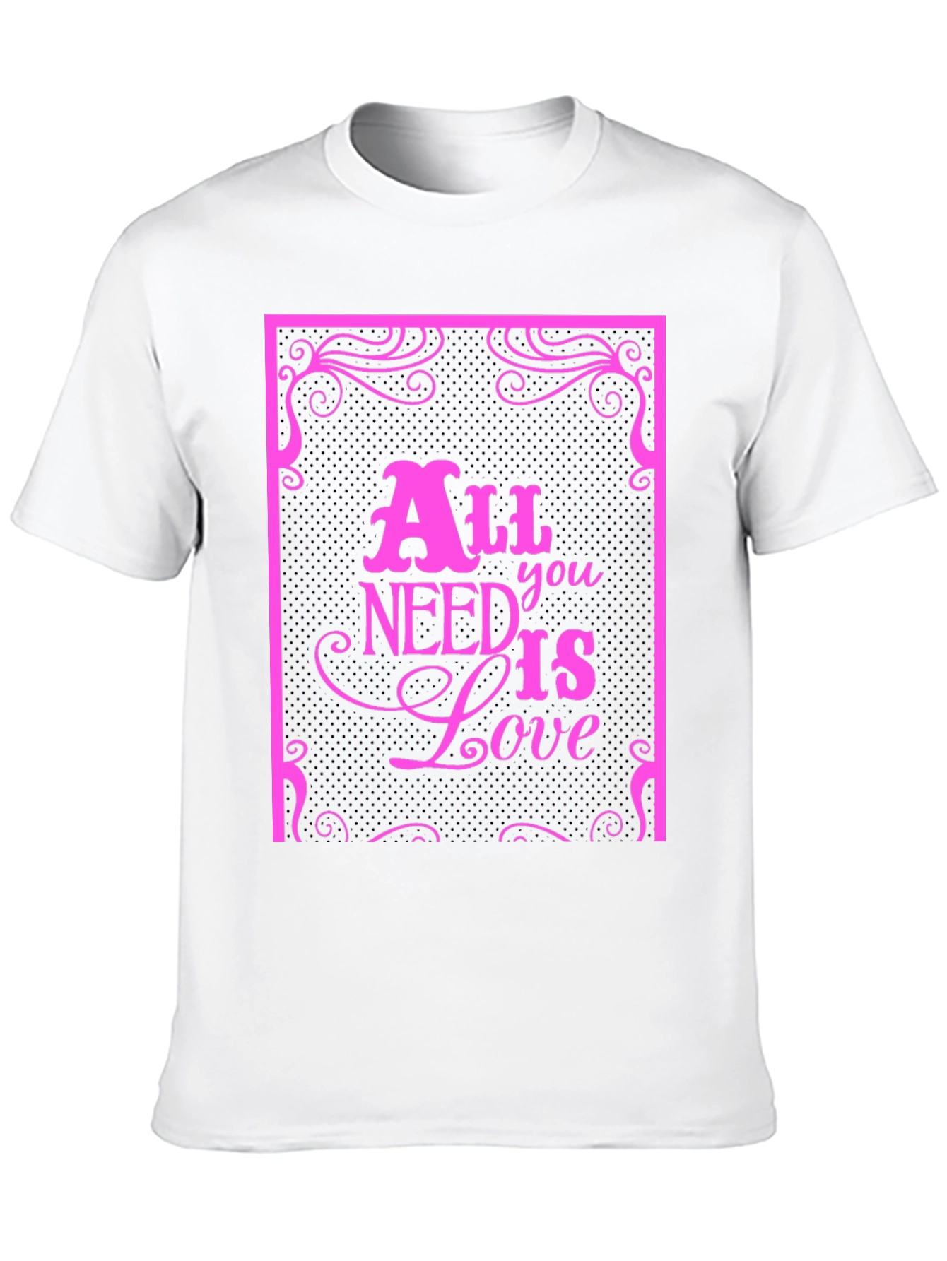 Black All You Need Is Love Graphic Tee view 10