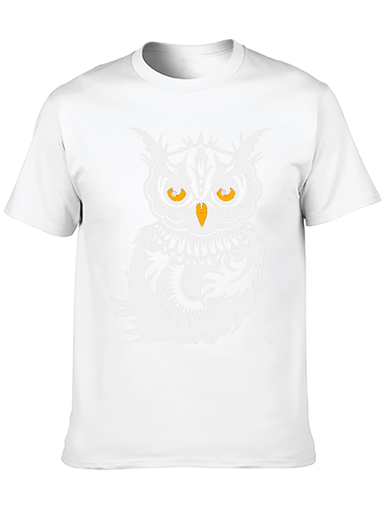 Black Stylish Owl Graphic Print Black T-Shirt view 10