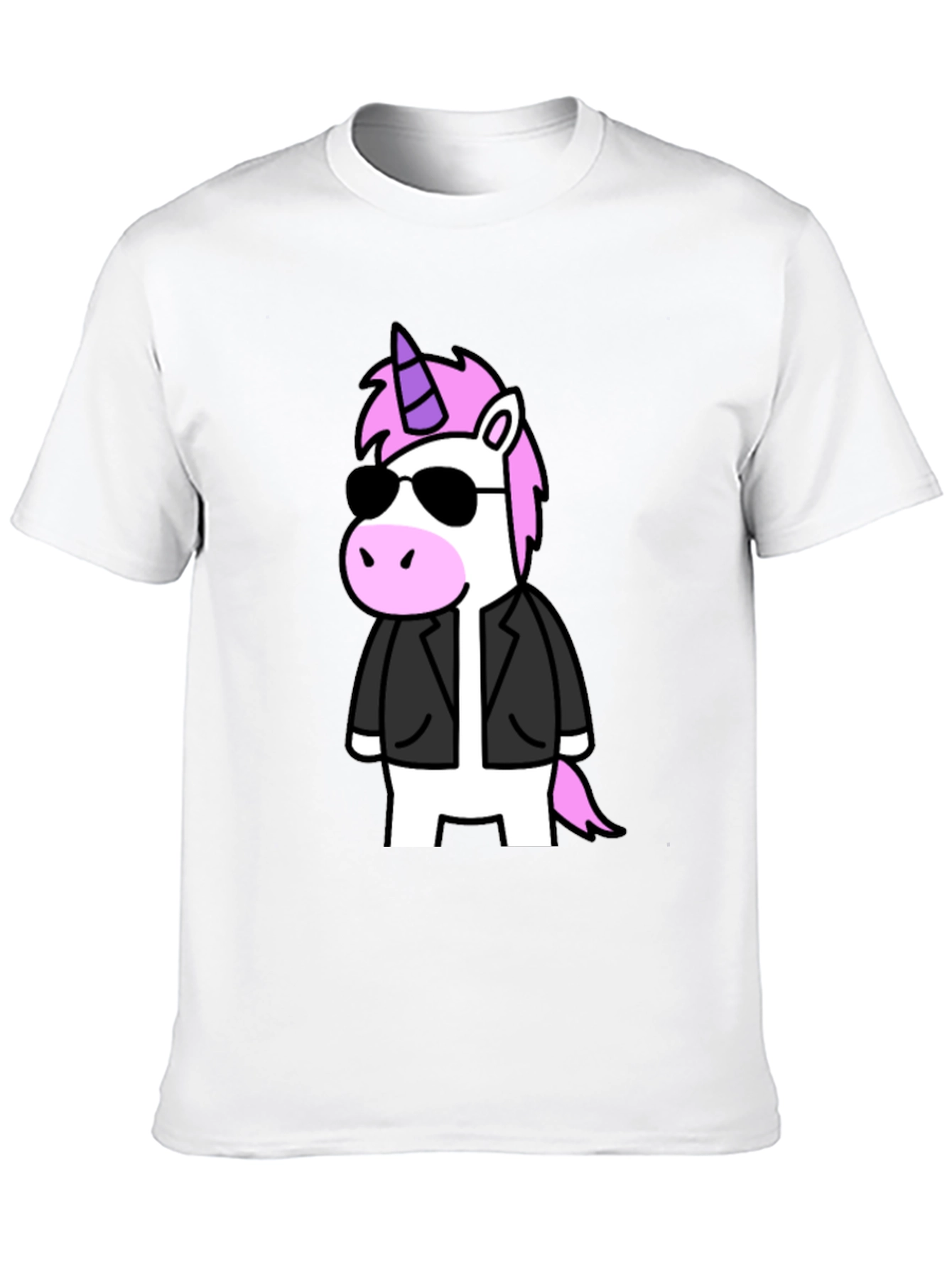 Black Cool Unicorn Graphic T-Shirt - Black view 10