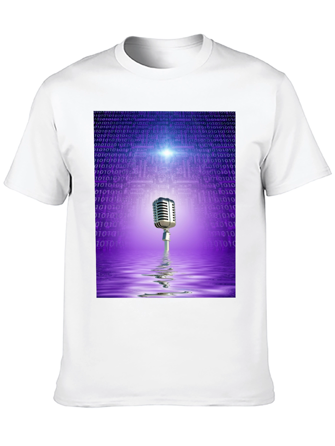Black Retro Tech Microphone T-Shirt - Black view 10