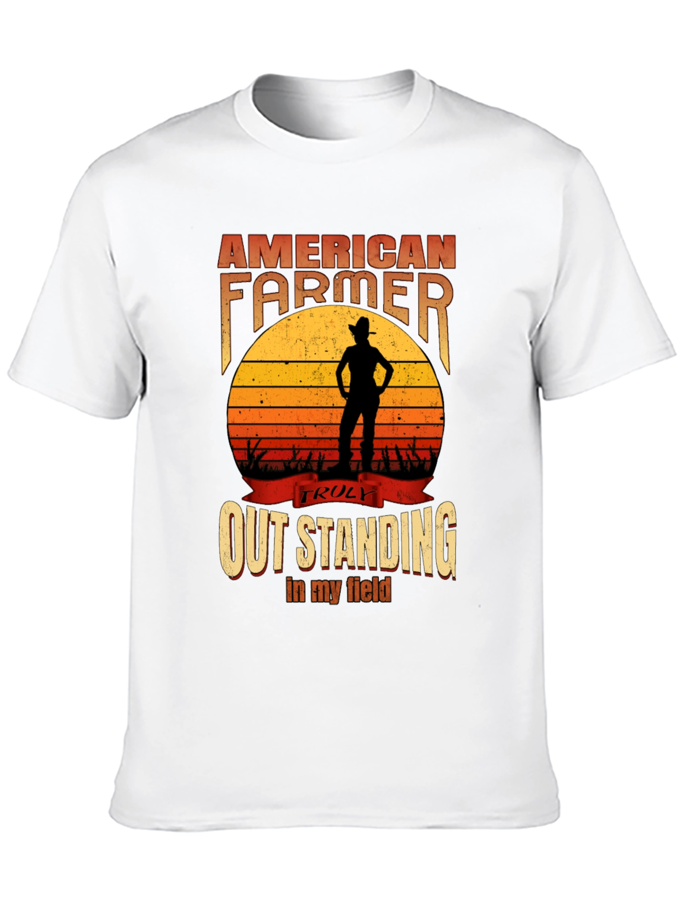 Black American Farmer Graphic T-Shirt - Outstanding in My Field view 10