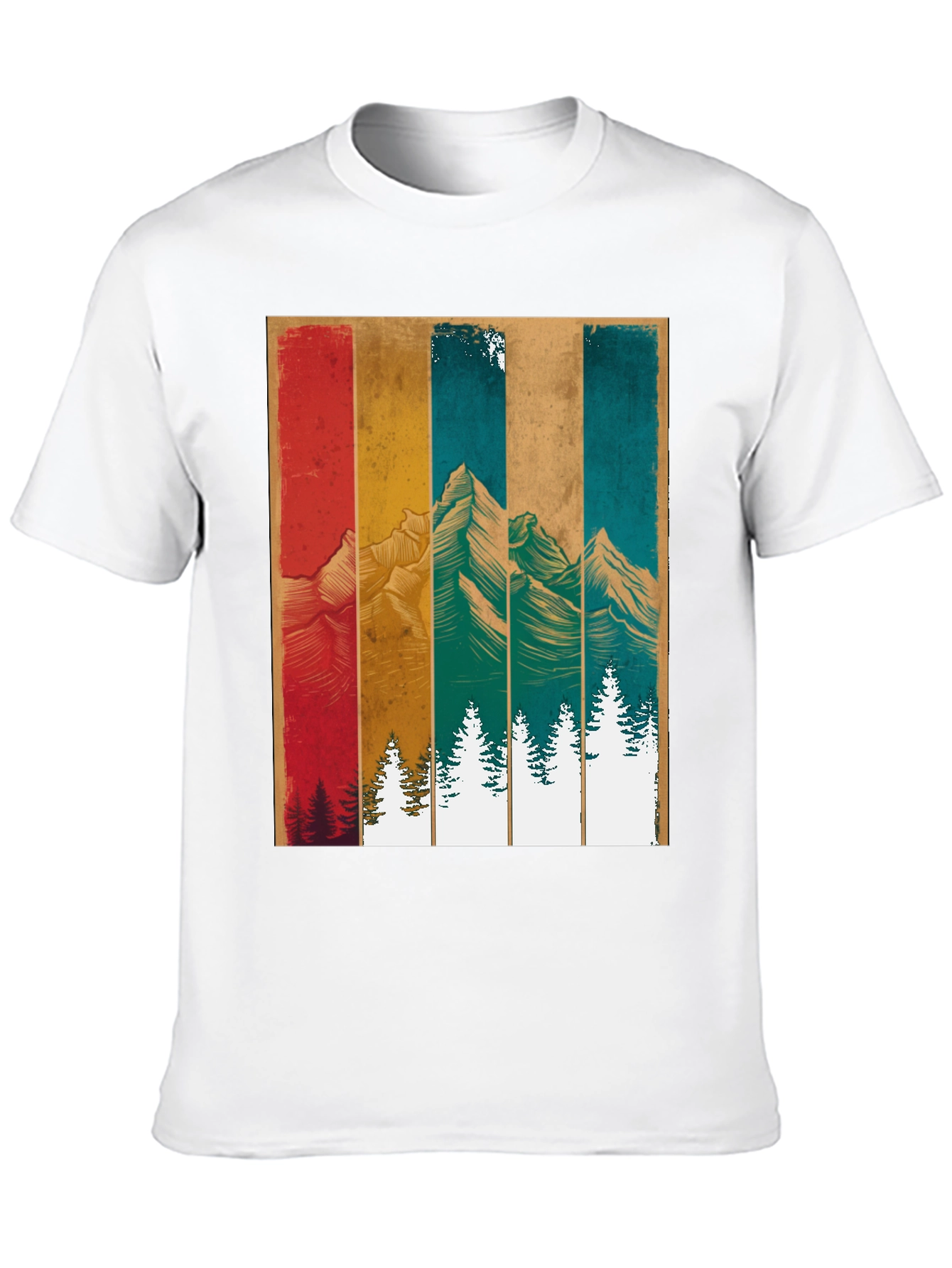 Black Retro Mountainscape Graphic Tee view 10