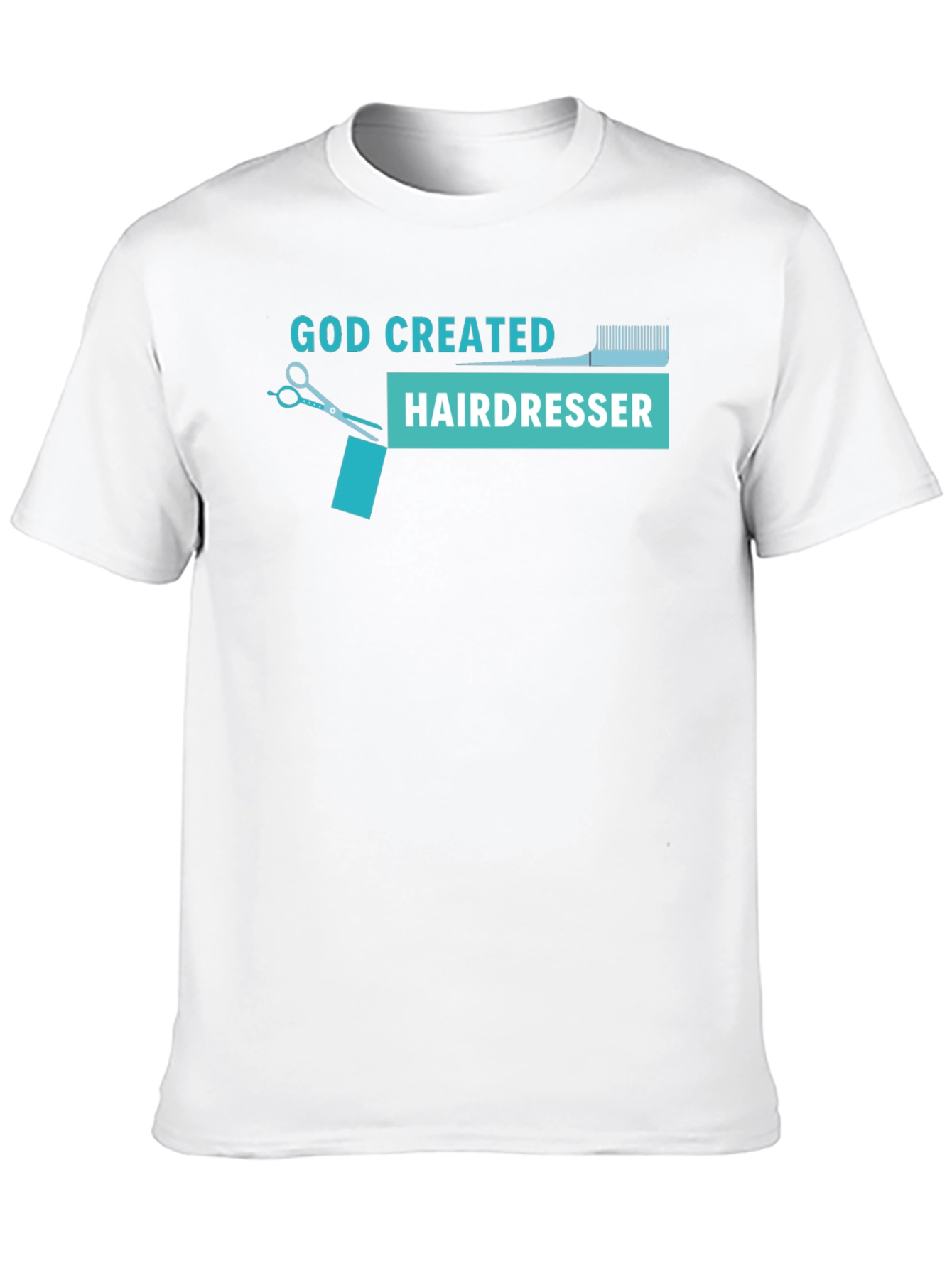 Black God Created Hairdresser T-Shirt - Black view 10