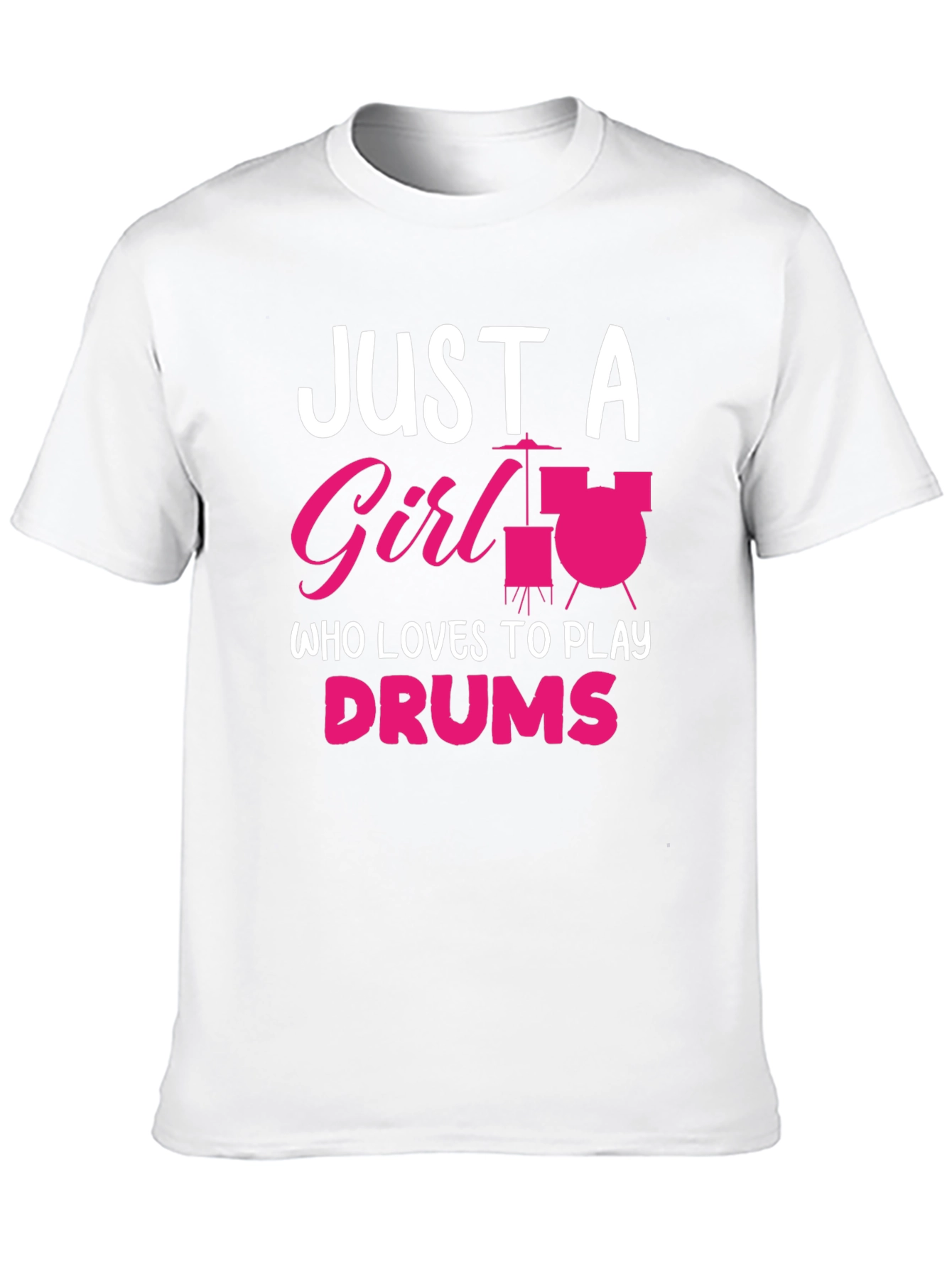 Black Just a Girl Who Loves to Play Drums T-Shirt view 10