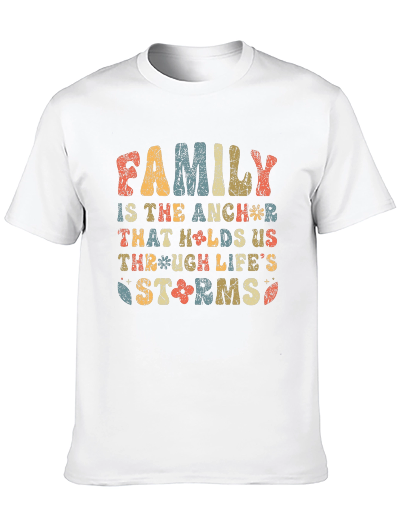 Black Family Anchor Retro Graphic T-Shirt view 10