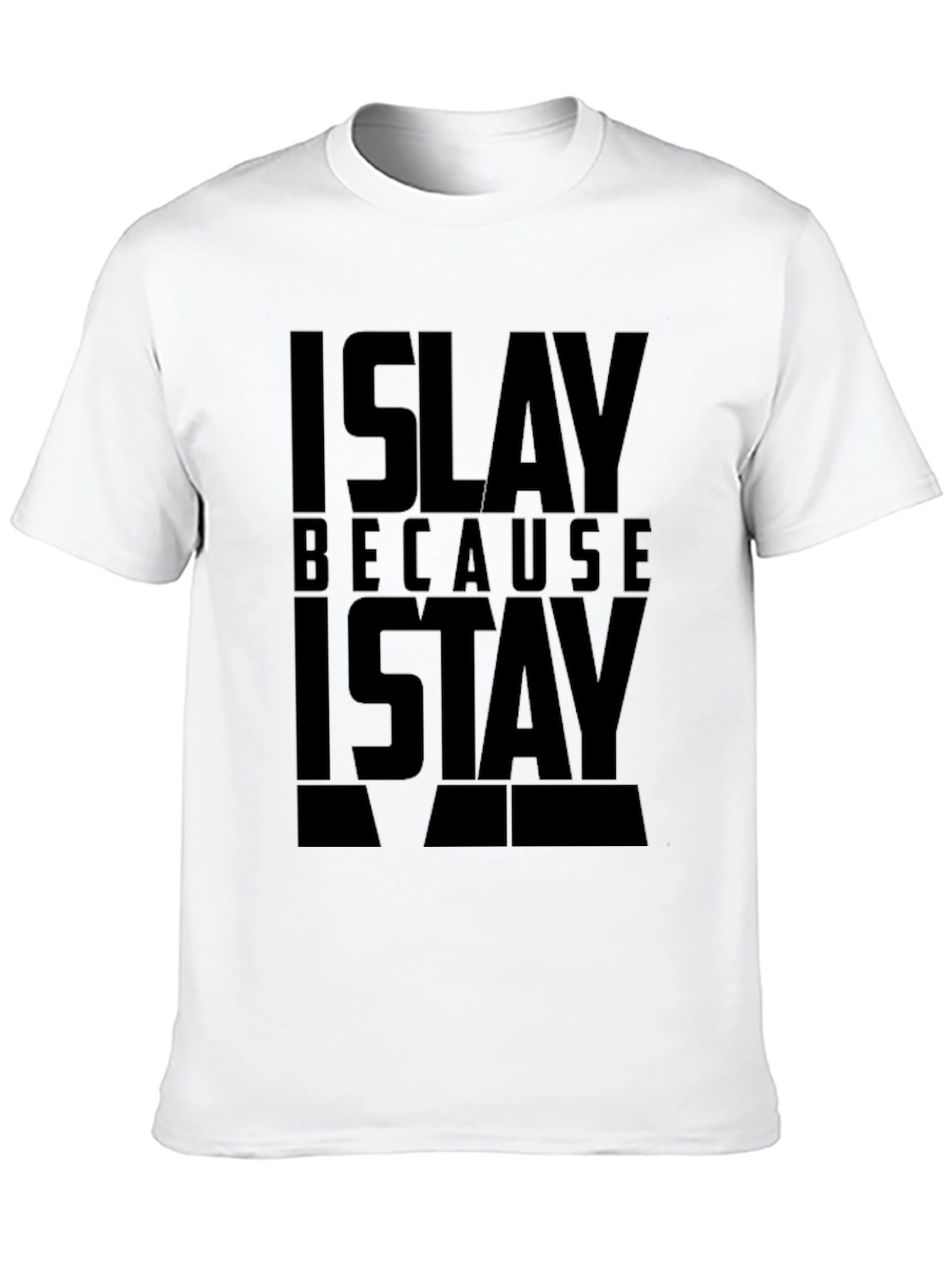 Black Islay Because I Stay Black Graphic T-Shirt view 10