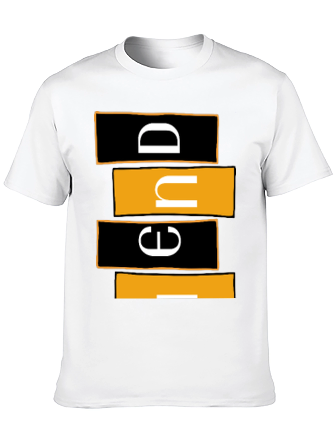 Black Modern Graphic Tee - Abstract Lettering view 10
