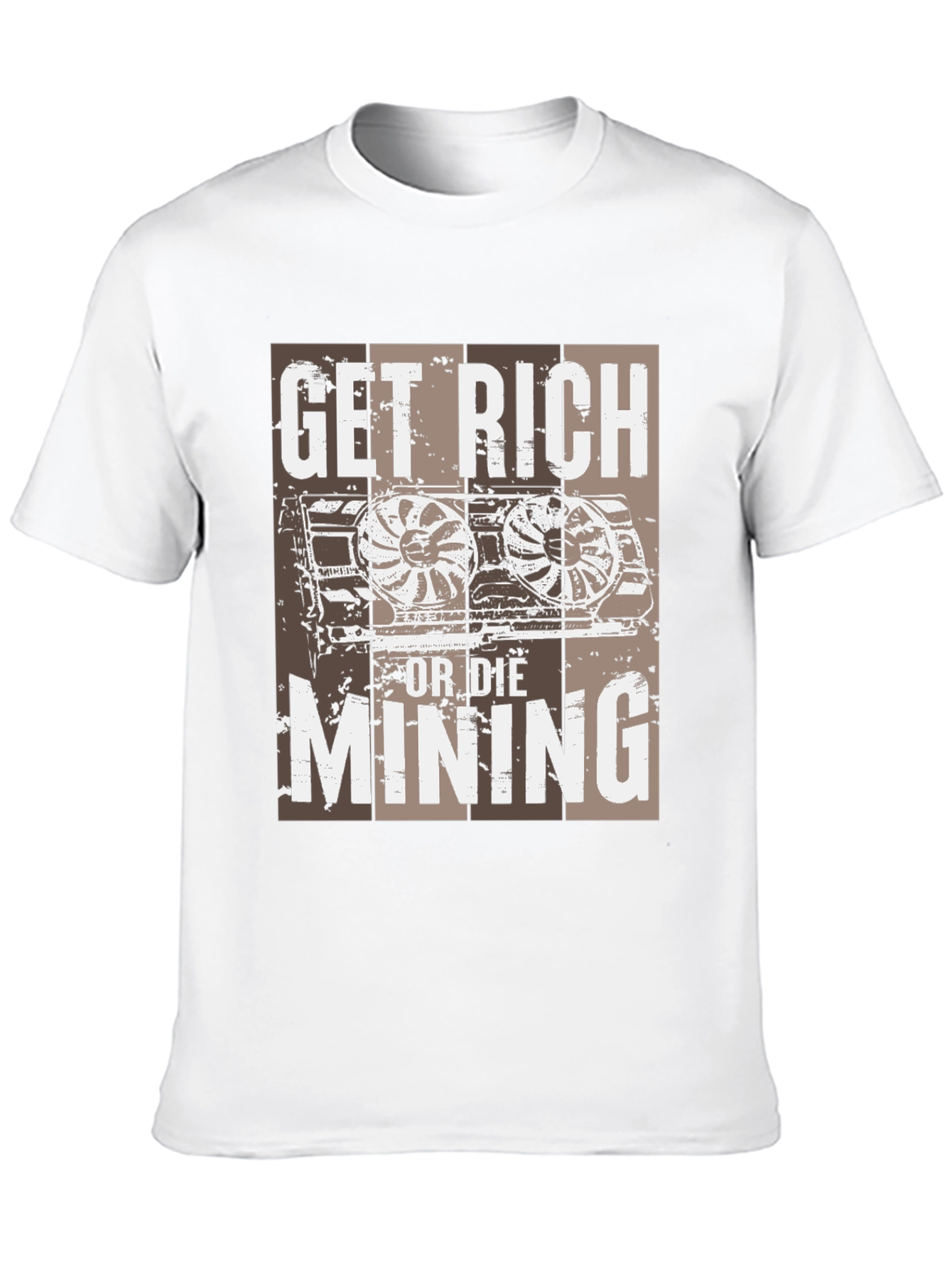 Black Get Rich or Die Mining T-Shirt view 10