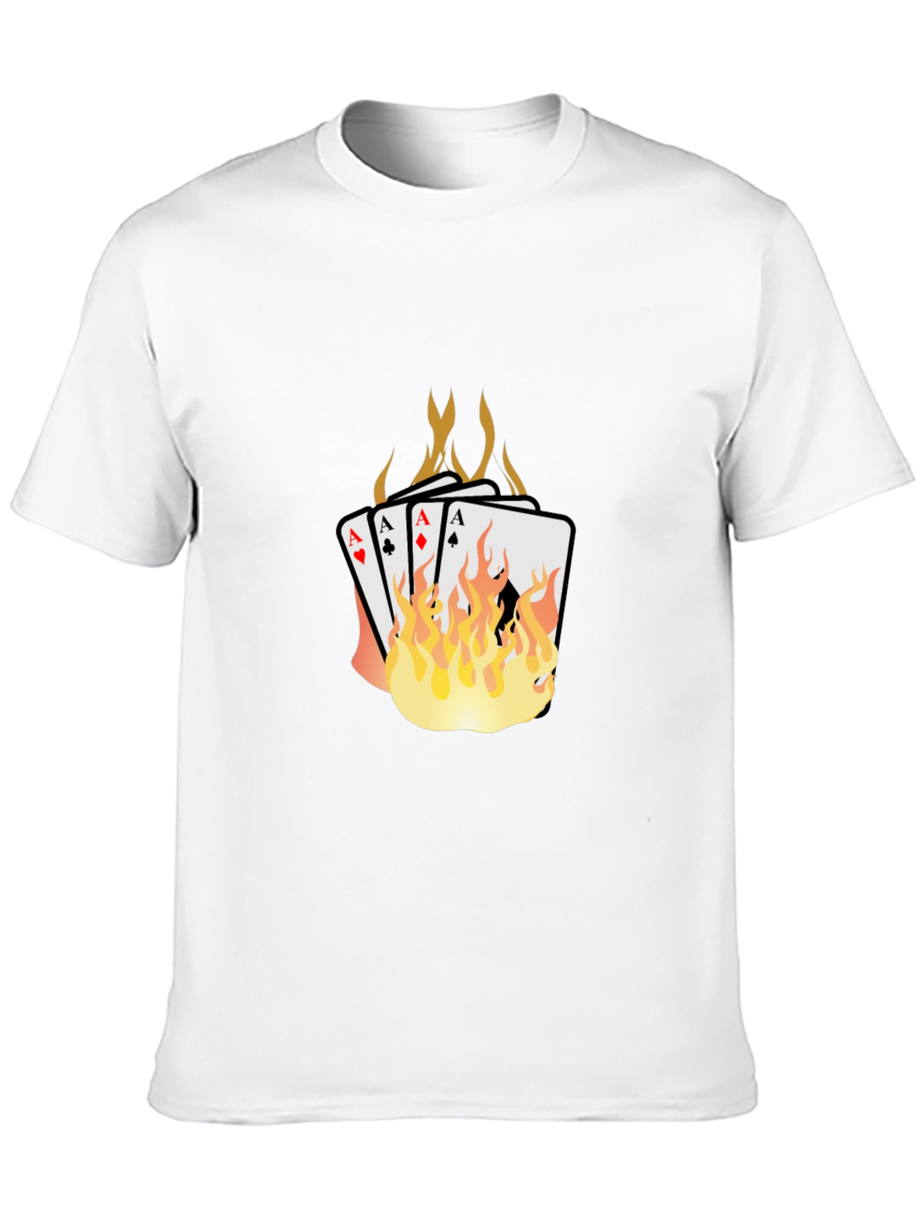 Black Flaming Aces Graphic T-Shirt view 10