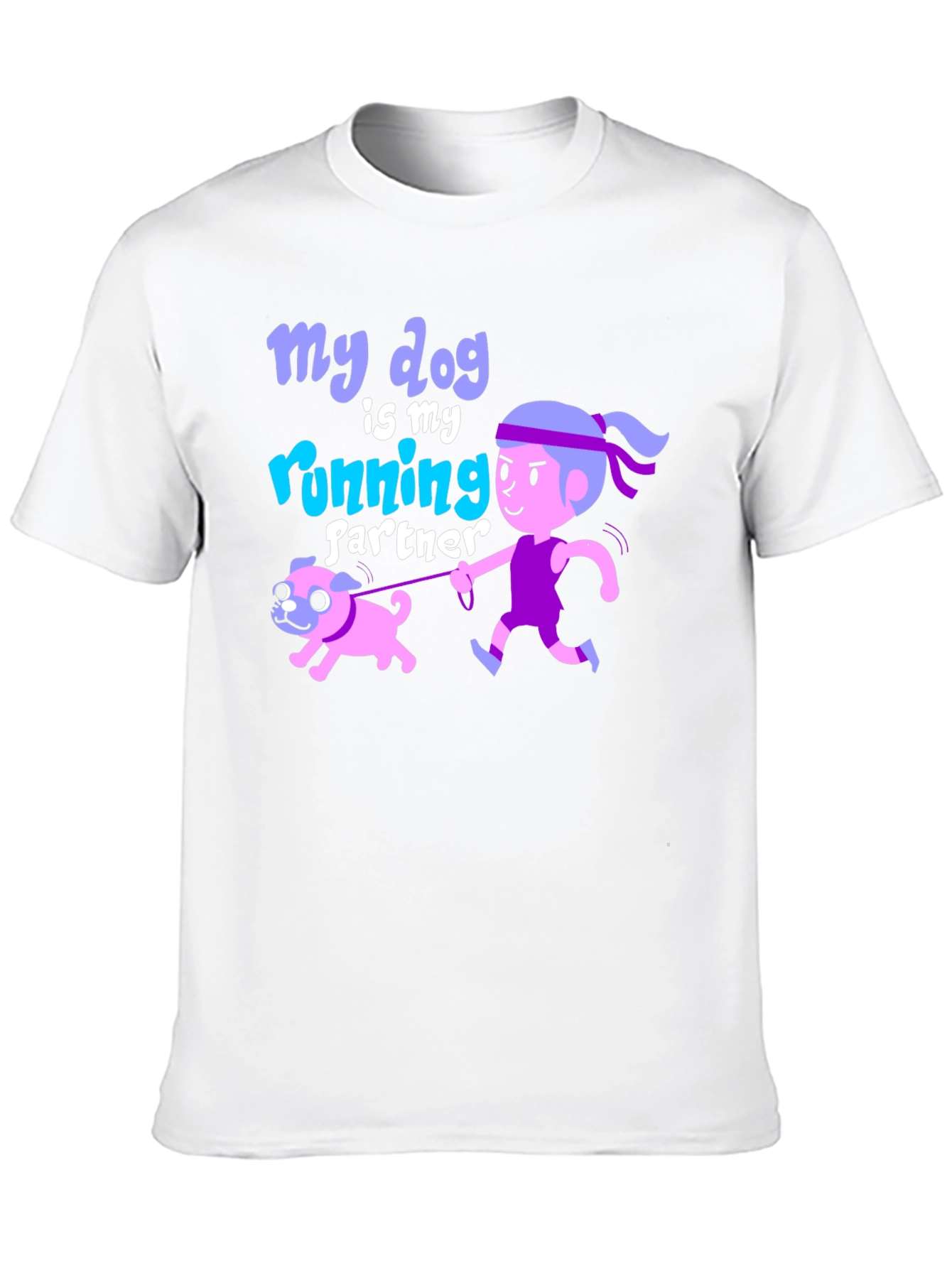 Black Dog Running Partner Graphic Tee - Fun Animal Lover Shirt view 10