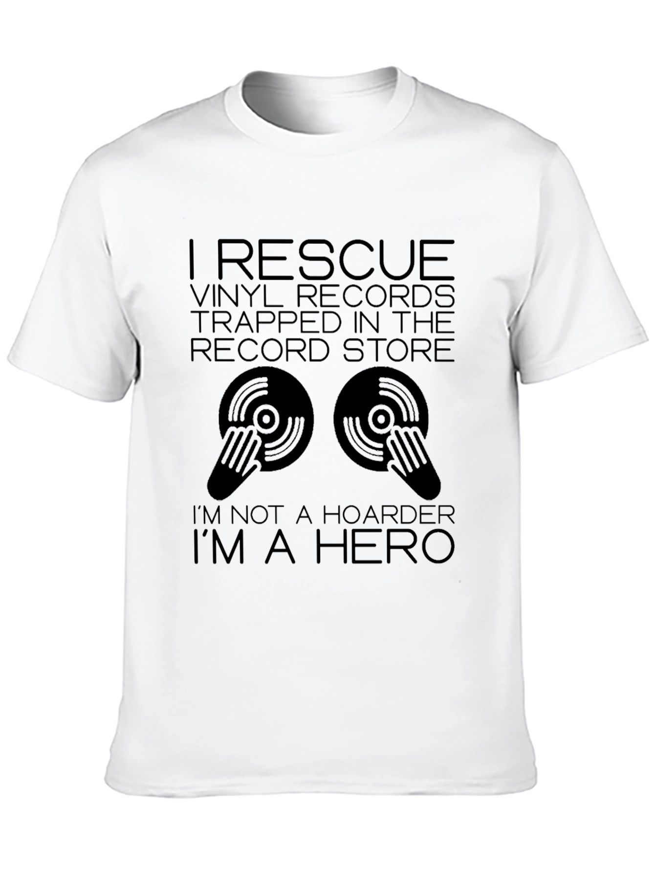 Black Vinyl Records Rescue T-Shirt - Hero Collector view 10