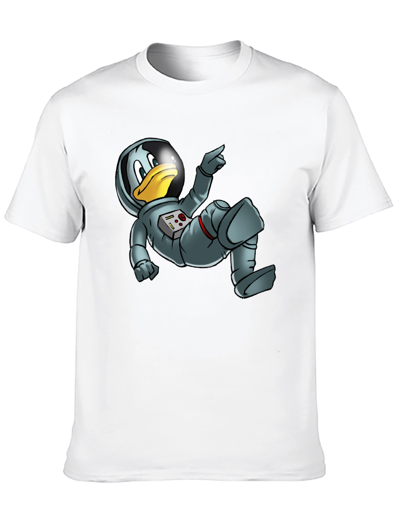 Black Astronaut Duck Graphic Tee - Black view 10
