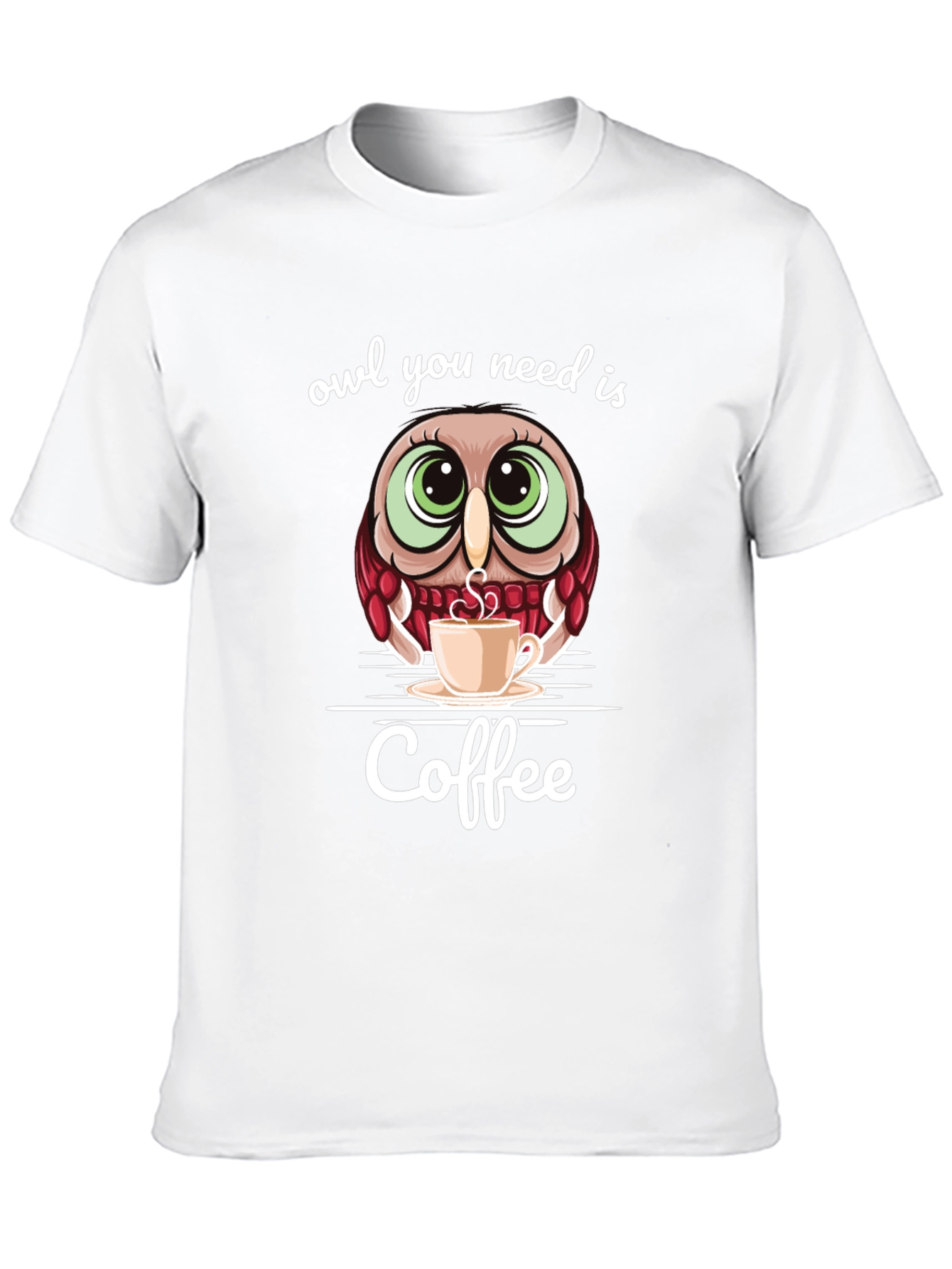 Black Owl You Need Is Coffee Graphic Tee view 10