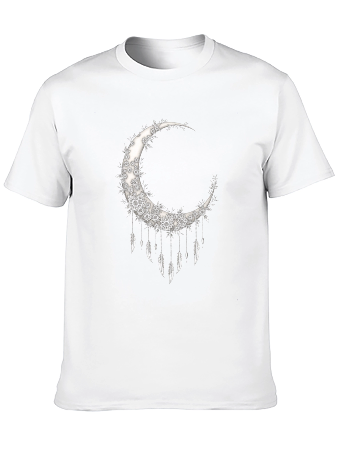 Black Floral Moon Dreamcatcher Graphic Tee view 10