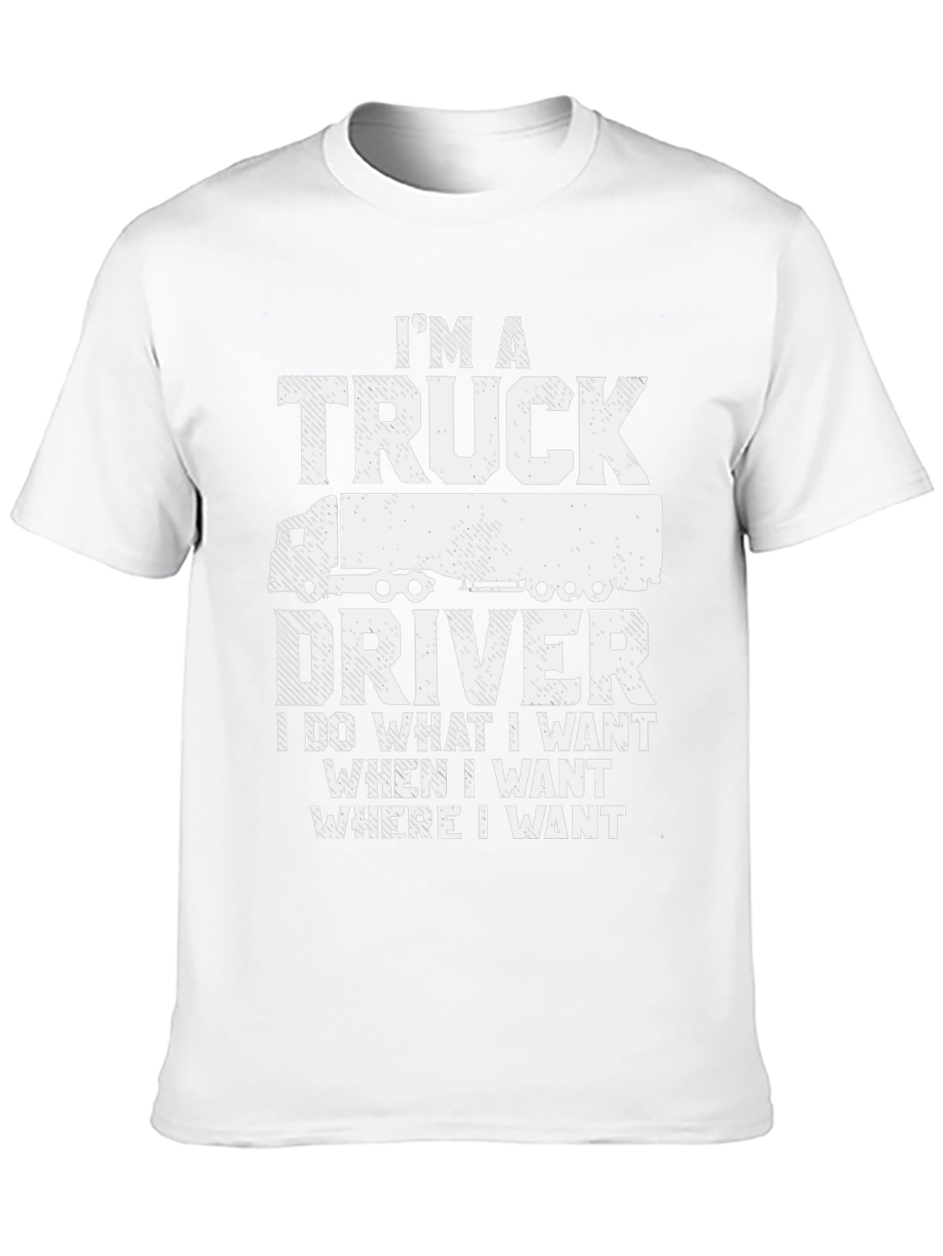 Black I'm a Truck Driver T-Shirt view 10