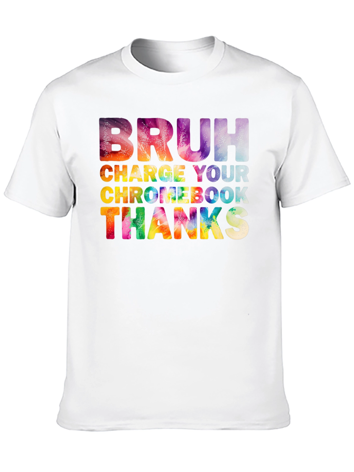 Black Bruh Charge Your Chromebook Graphic T-Shirt view 10